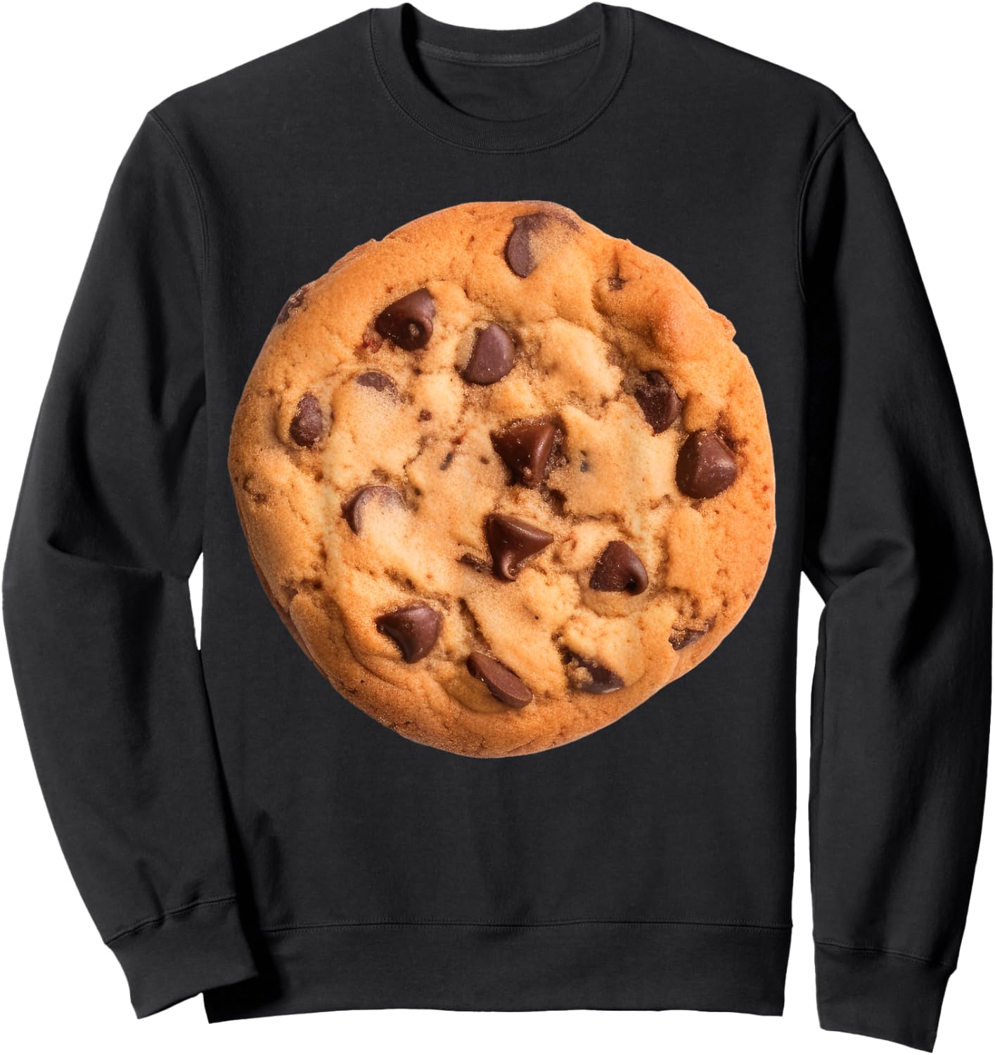 Chocolate Chip Cookie Costume Lazy Party Sweatshirt - Sweatshirt | Black