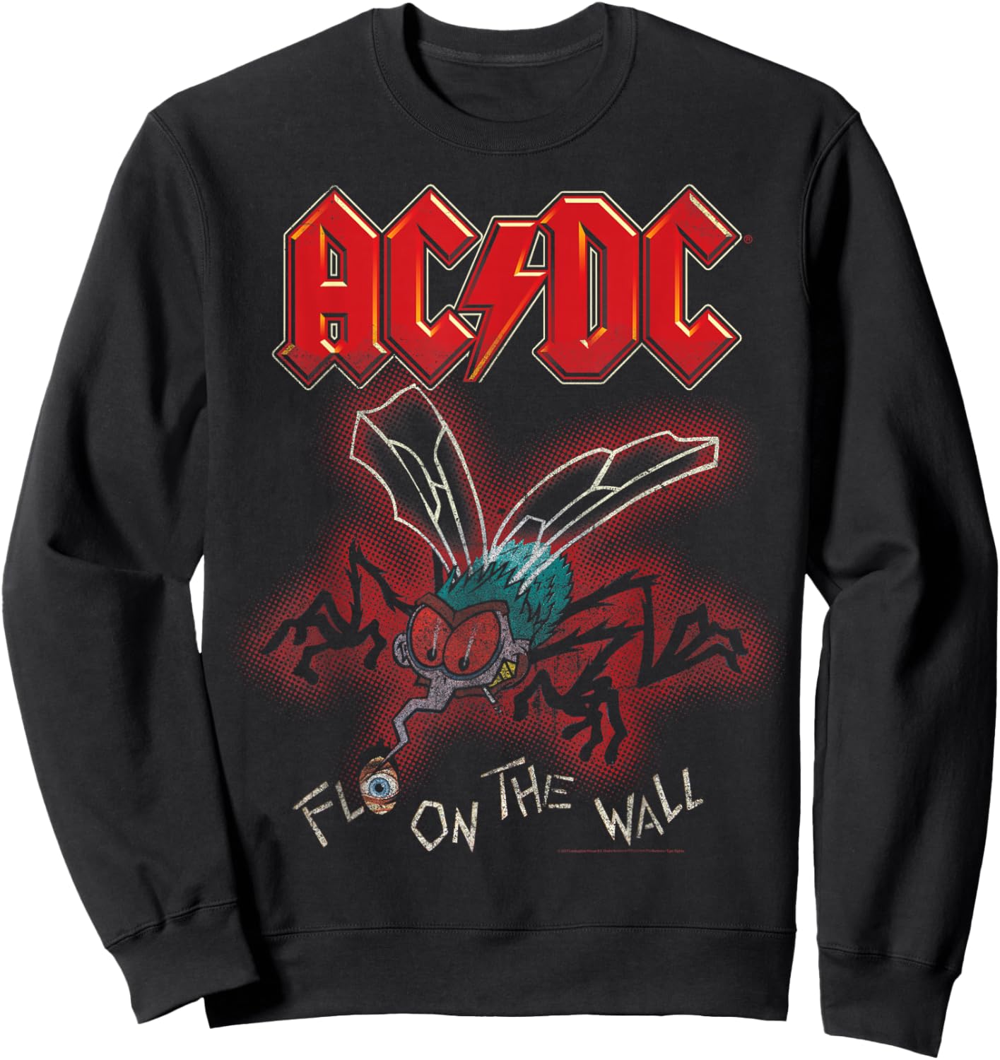 AC/DC - Fly On The Wall - Black, Small - Classic Fit - -Adults, -Kids - Short Sleeve Sweatshirt - Sweatshirt | Black