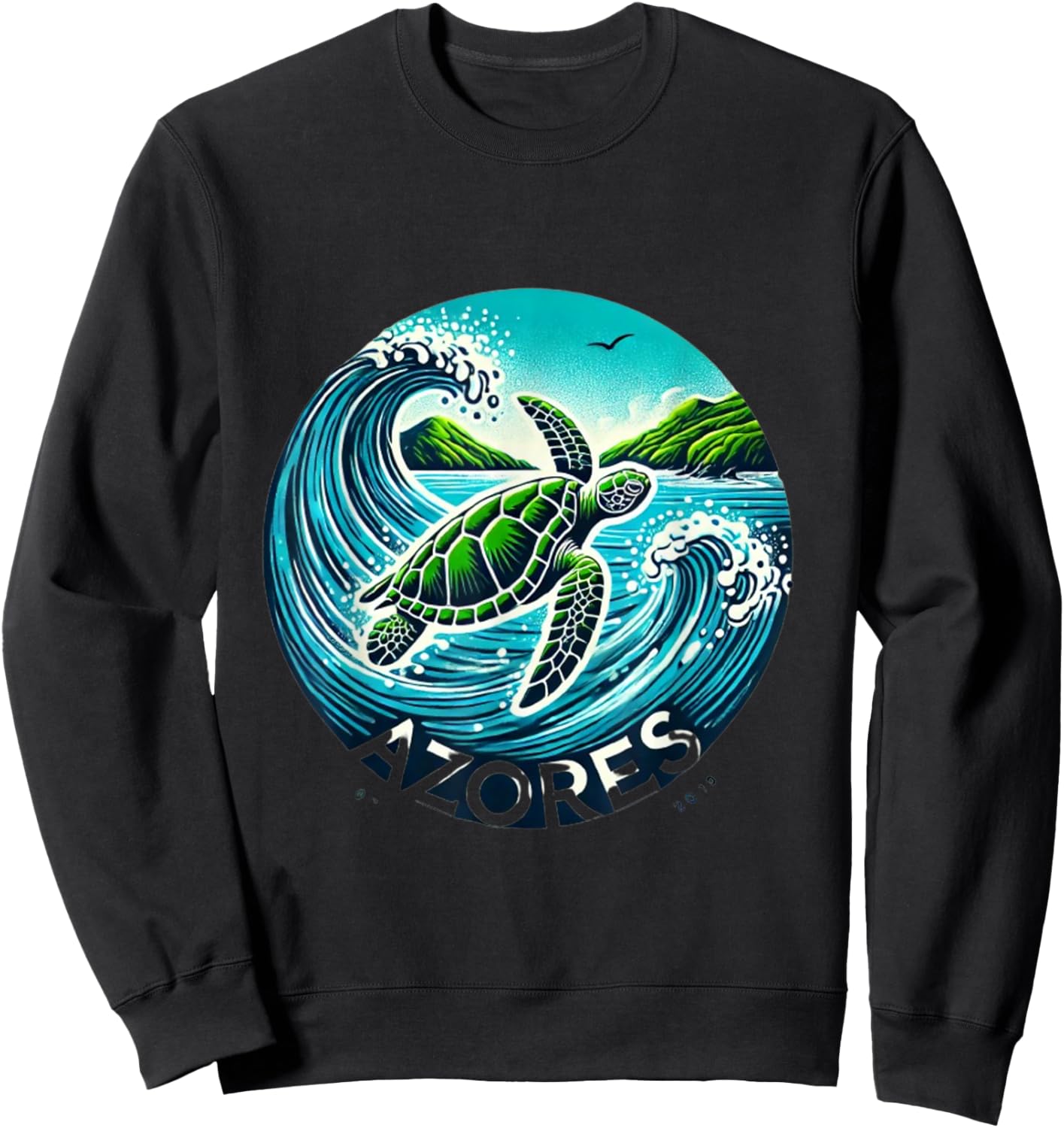 The Azores Islands of Portugal SEa Turtle Sweatshirt - Sweatshirt | Black