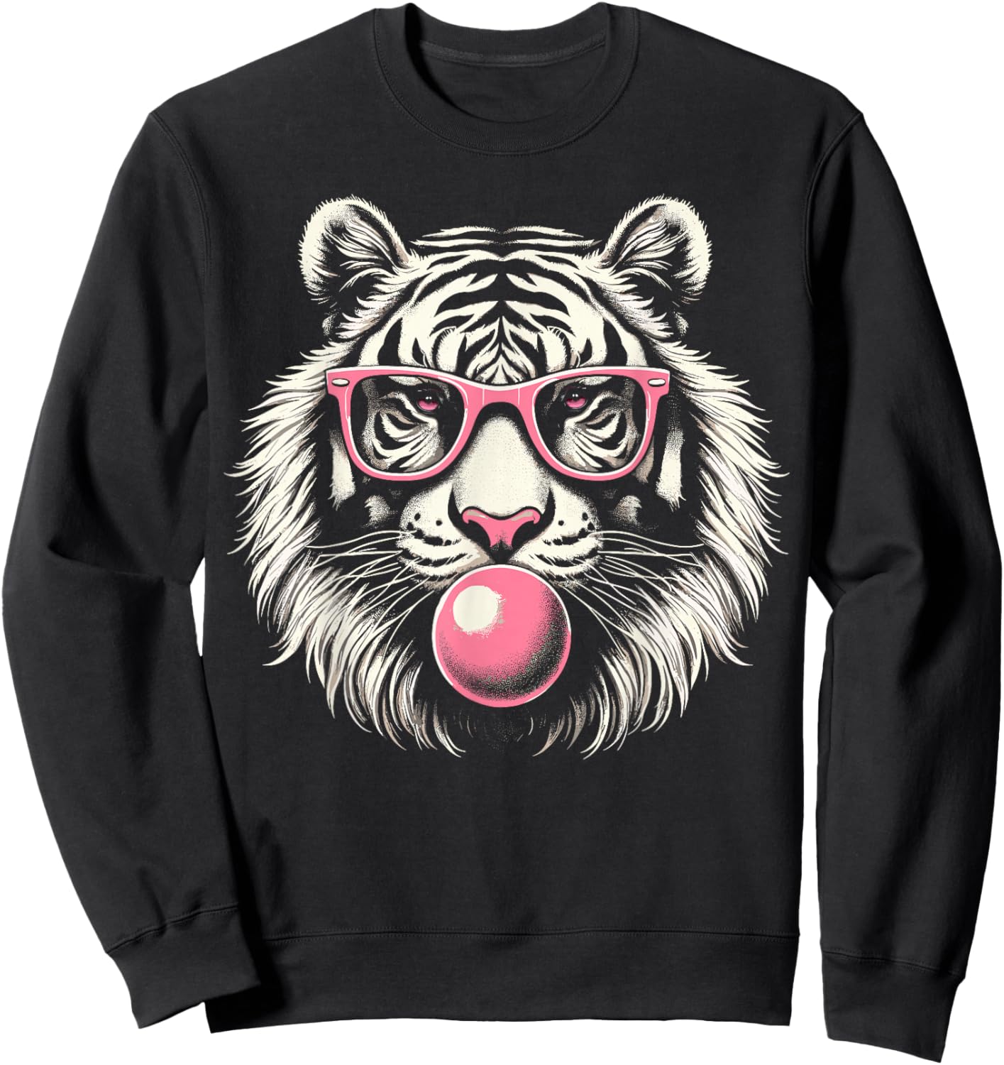 Tiger Face Animal Cute Tiger Sweatshirt - Sweatshirt | Black