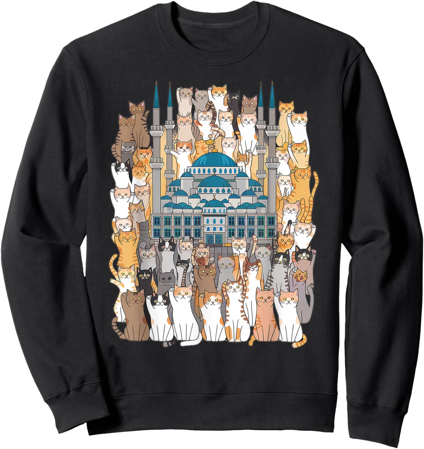 Istanbul cat - city of cats turkey travel Sweatshirt - Sweatshirt | Black