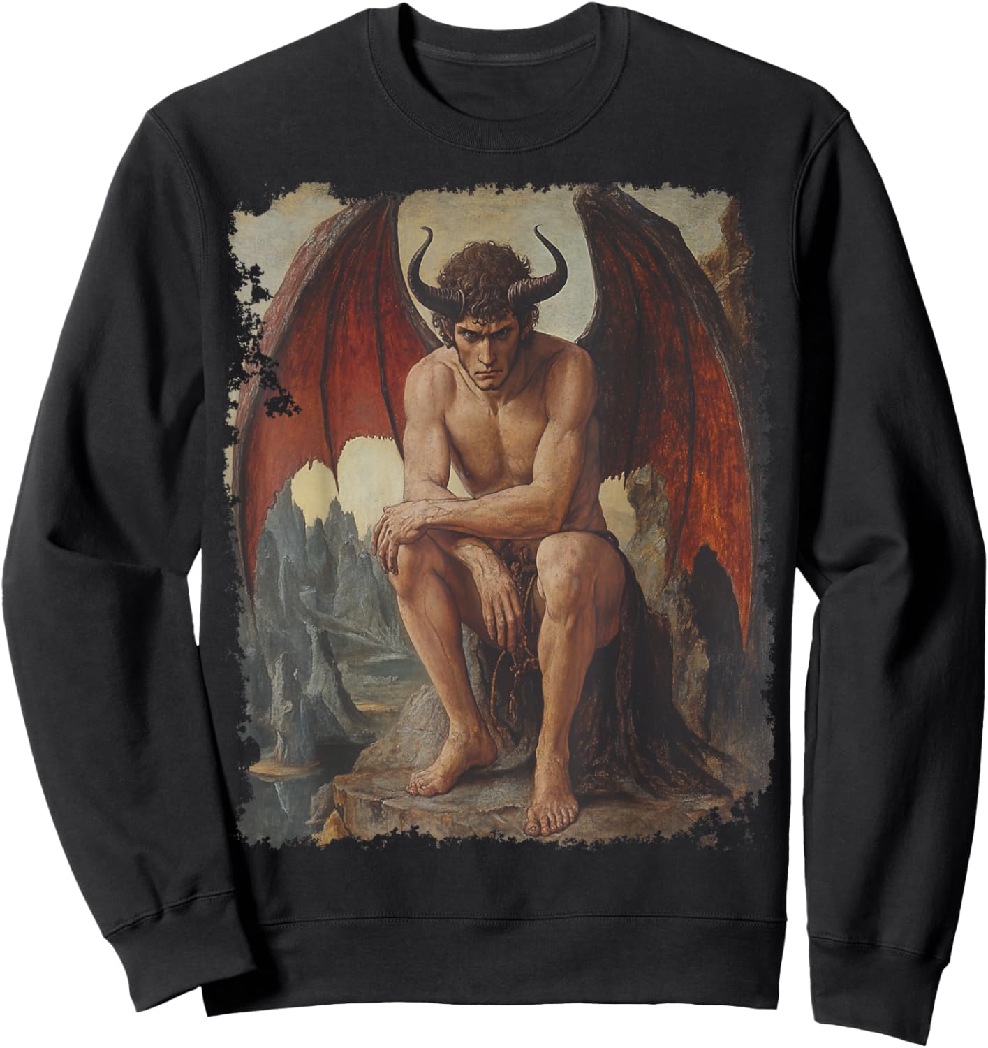 Renaissance Art Devil Sweatshirt - Sweatshirt | Black