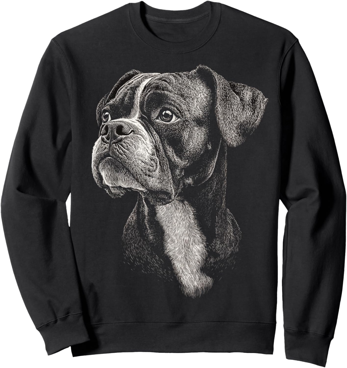 Boxer Dog Motif Pet Art Boxer Sweatshirt - Sweatshirt | Black