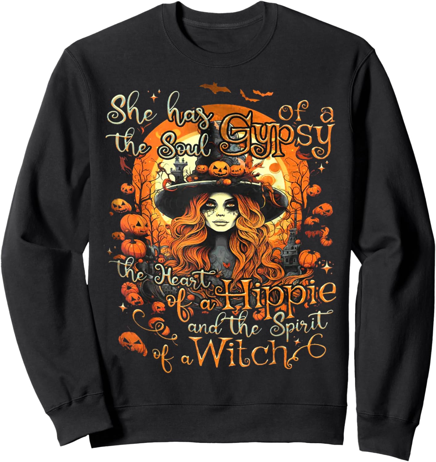 She Has The Soul Of A Gypsy The Heart Of A Hippie Sweatshirt - Sweatshirt | Black