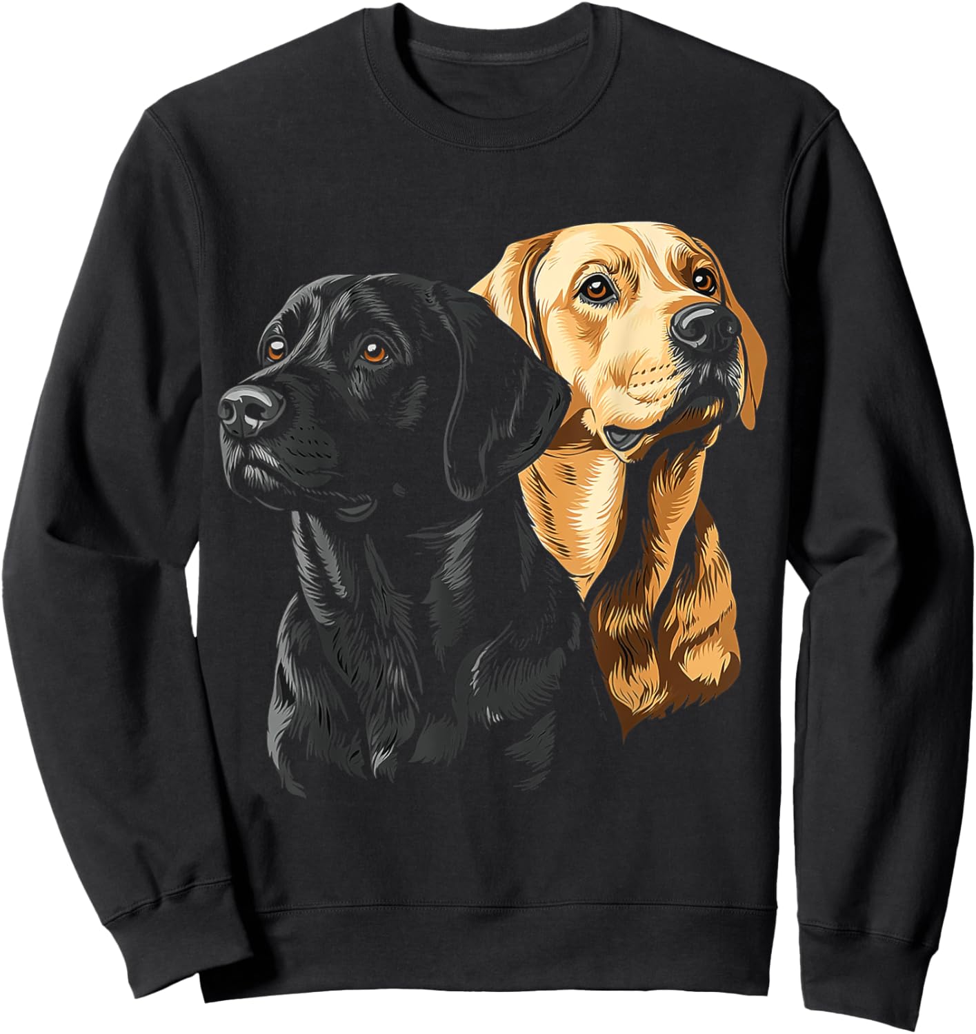 Labrador Dog Graphic Pet Artwork Labrador Women Kids Sweatshirt - Sweatshirt | Black