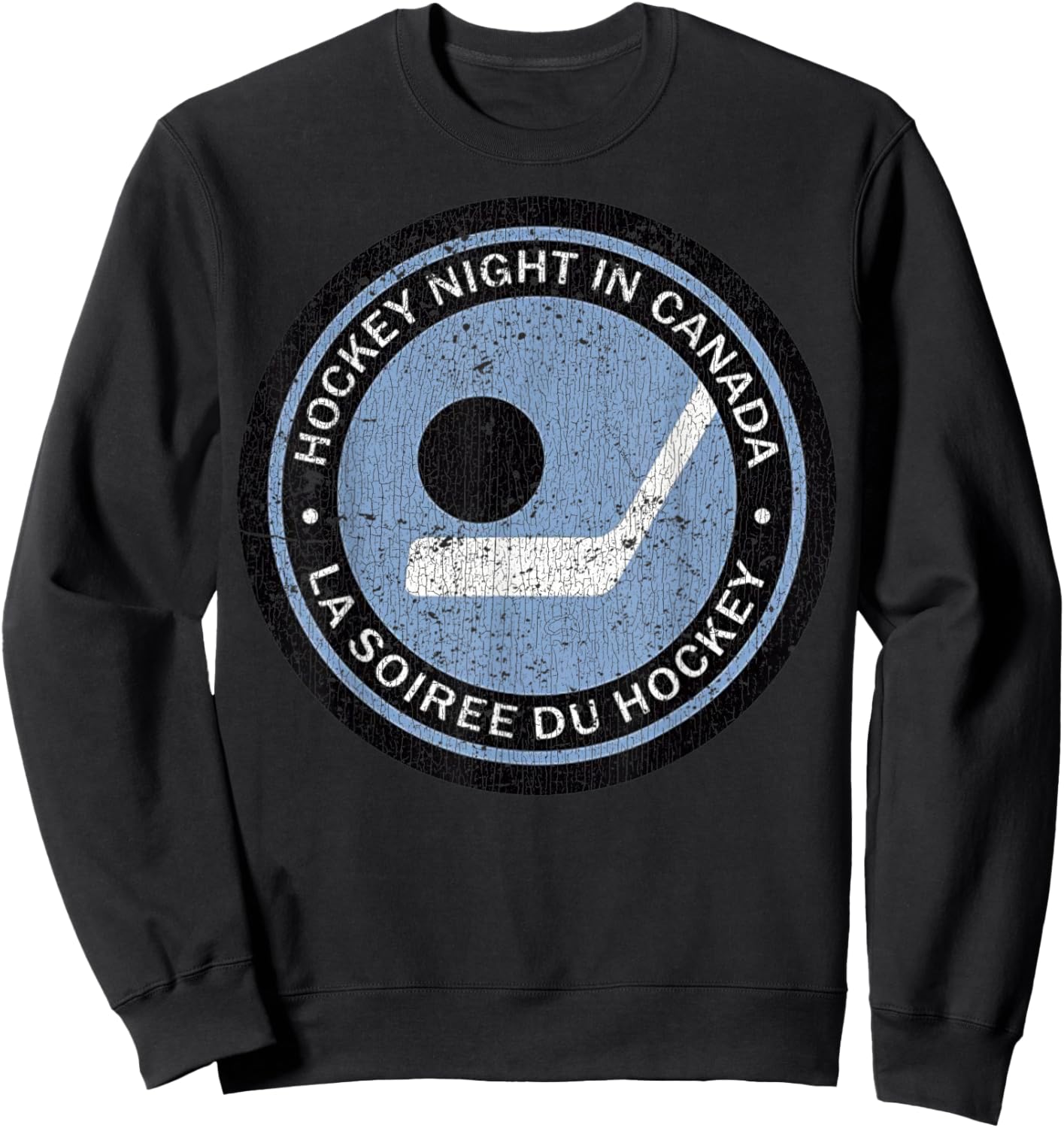 Vintage Hockey Night in Canada Hockey Player Classic Team Sweatshirt - Sweatshirt | Black