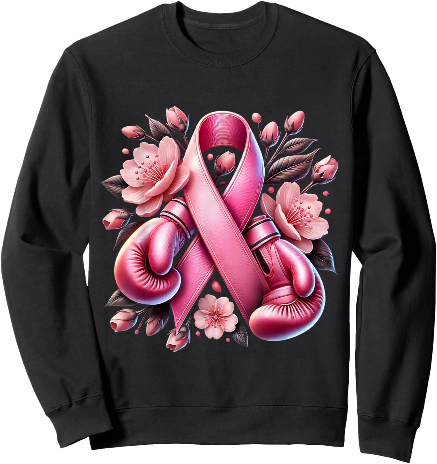 Breast Cancer Warrior Breast Cancer Awareness Support Squad Sweatshirt - Sweatshirt | Black