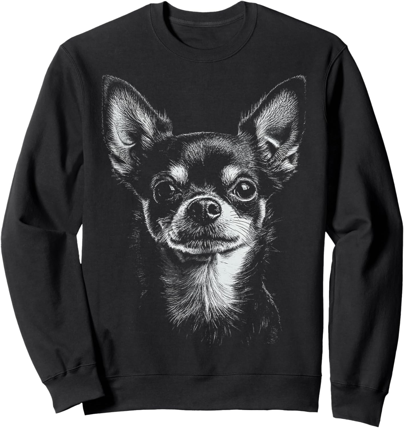 Chihuahua Dog Motif Pet Artwork Chihuahua Sweatshirt - Sweatshirt | Black