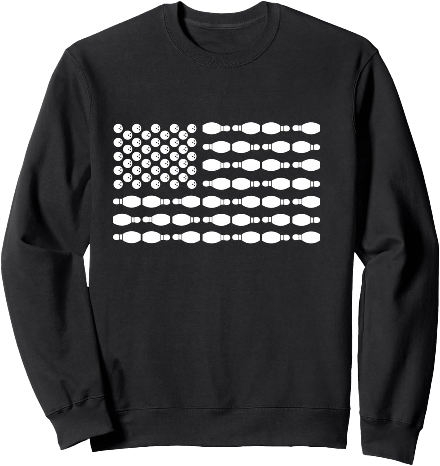 American Flag Bowling Sweatshirt - Sweatshirt | Black