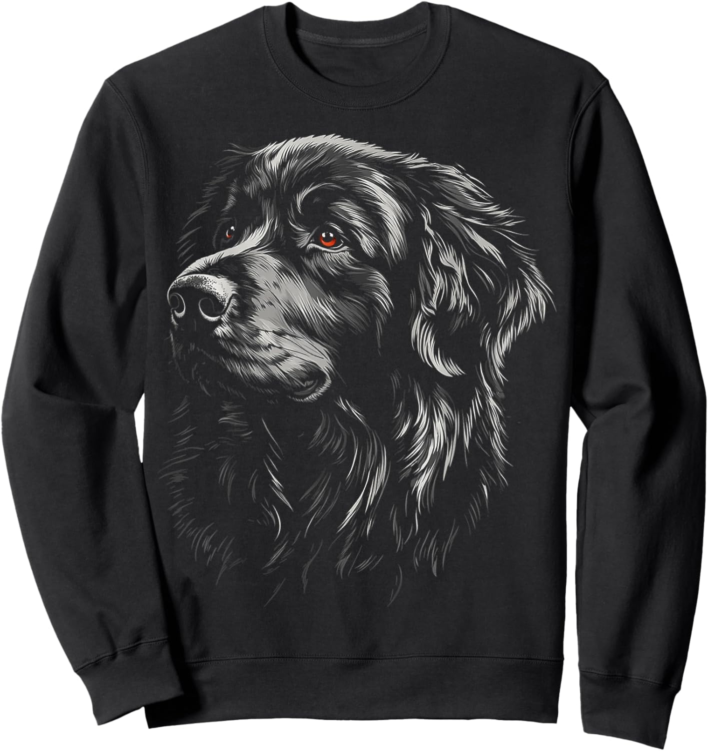 Newfoundland Dog Graphic Pet Art Newfoundland Sweatshirt - Sweatshirt | Black