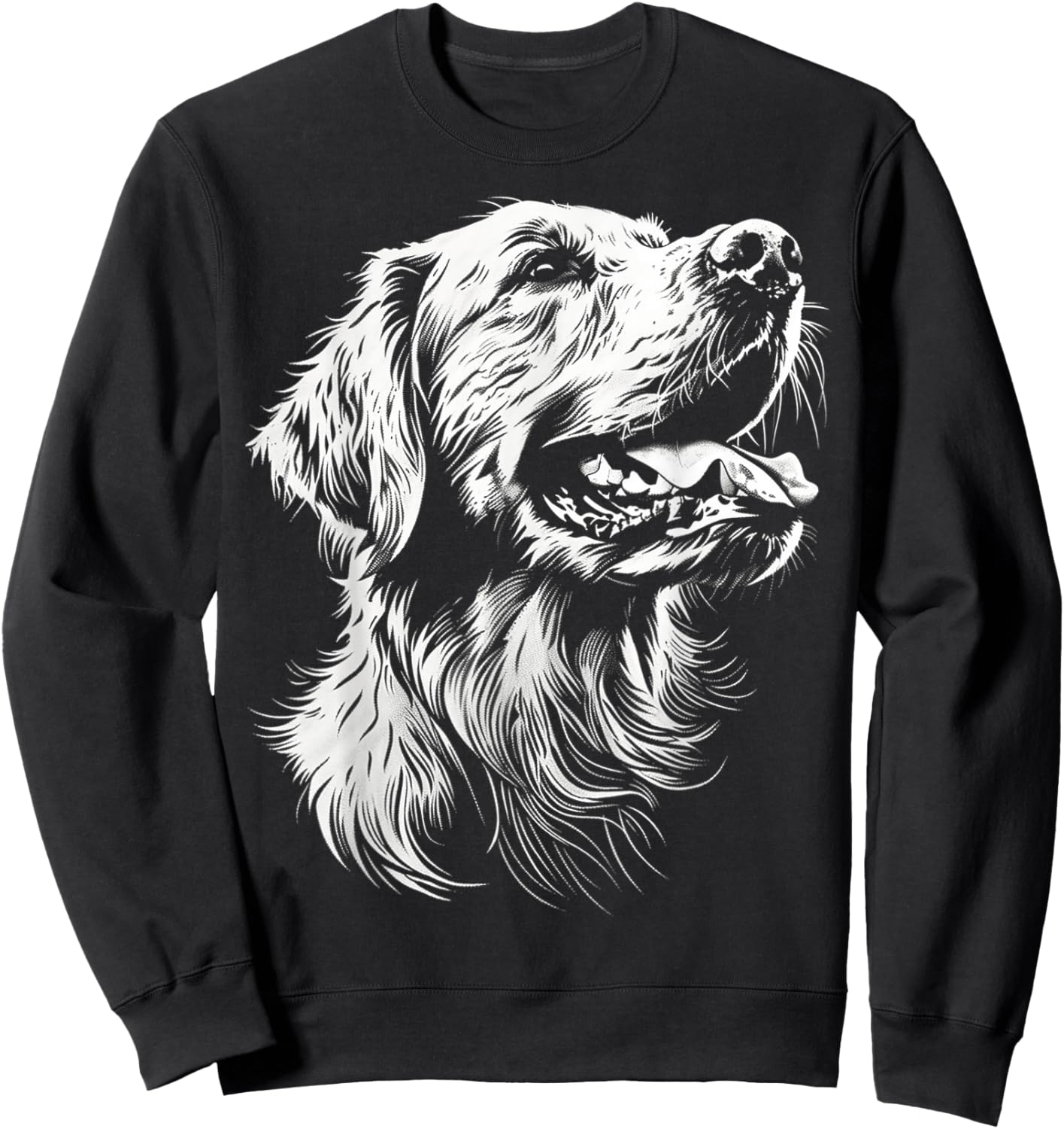 Golden Retriever Dog Graphic Pet Golden Retriever Sweatshirt - Sweatshirt | Black