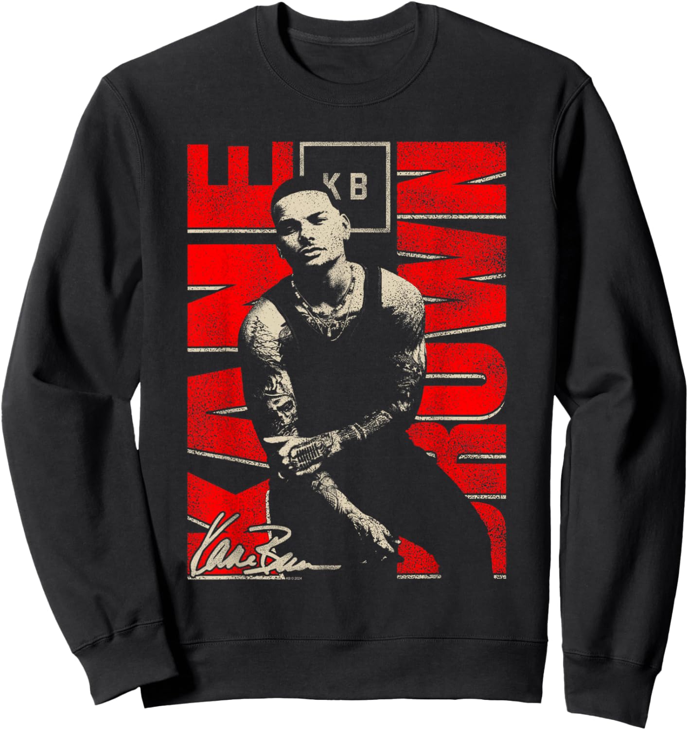 Kane Brown KB Signature Distressed Sweatshirt - Sweatshirt | Black