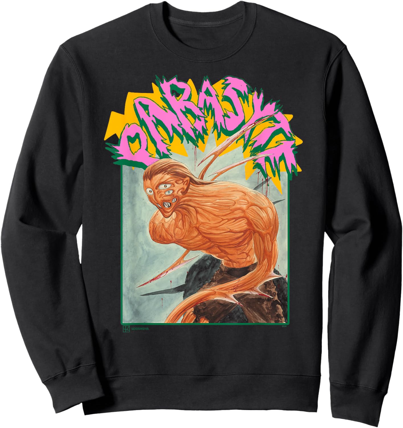 Ripple Junction x Parasyte Gotou Monster Form Jumbo Print Sweatshirt - Sweatshirt | Black