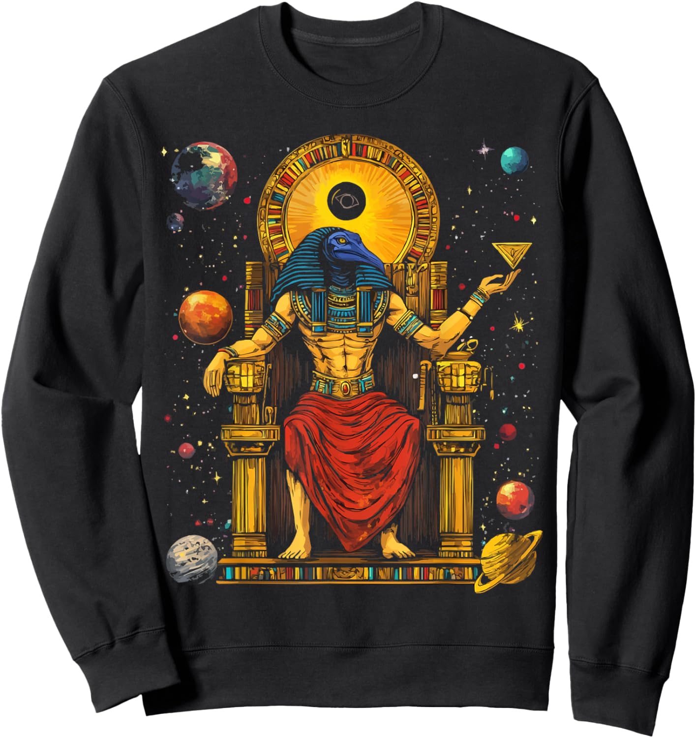 Thoth Egyptian God Egyptian Mythology Pyramid Ancient Egypt Sweatshirt - Sweatshirt | Black
