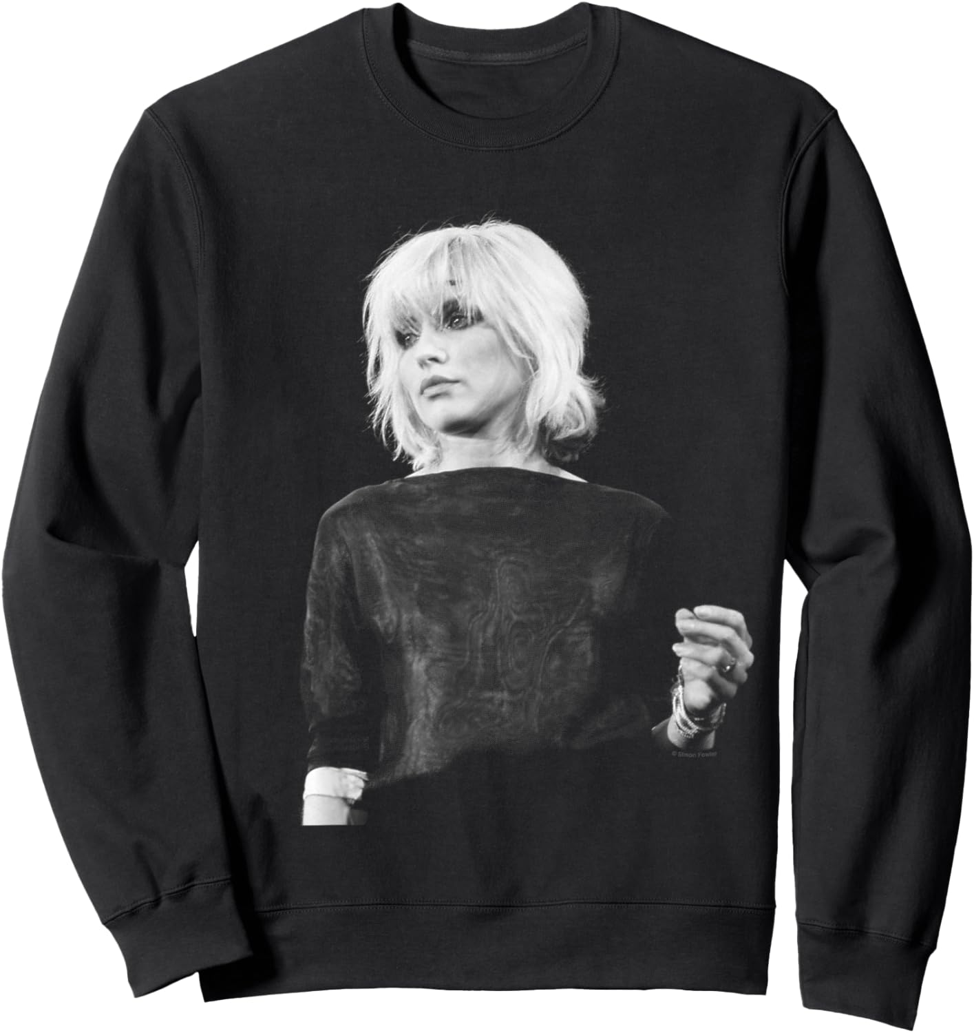 Blondie Debbie Harry On Stage by Simon Fowler Sweatshirt - Sweatshirt | Black