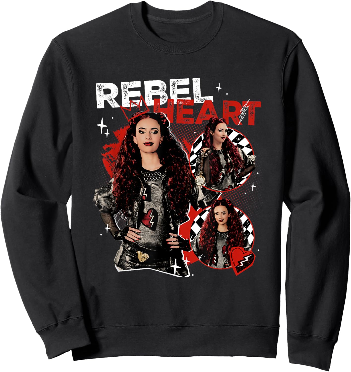 Disney Descendants: The Rise of Red Rebel at Heart Big Logo Sweatshirt - Sweatshirt | Black