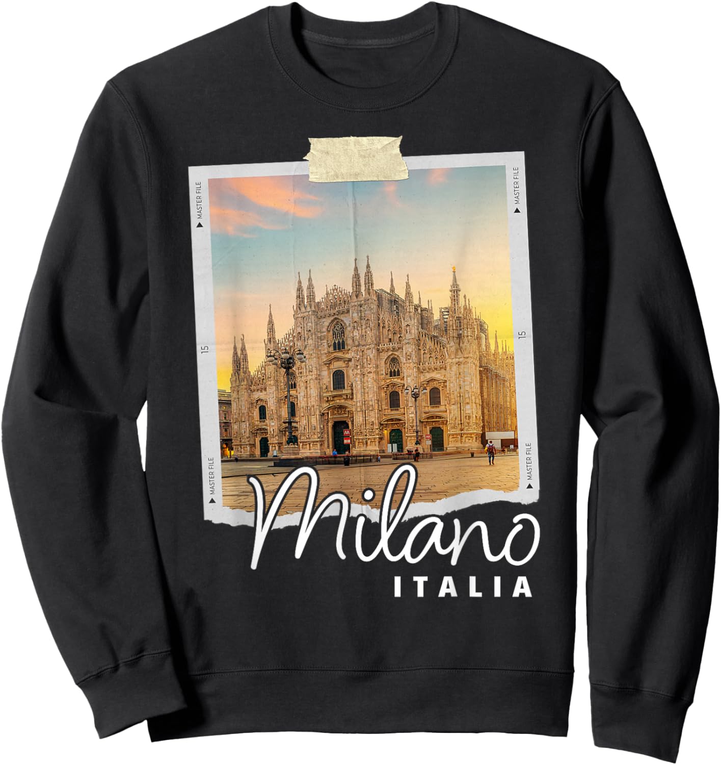 Milan Cathedral Italy Souvenir Duomo di Milano Italian Sweatshirt - Sweatshirt | Black