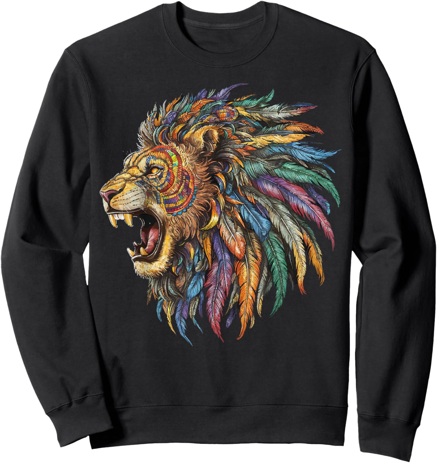 Mexican Alebrije Tiger Folk Art Sweatshirt - Sweatshirt | Black