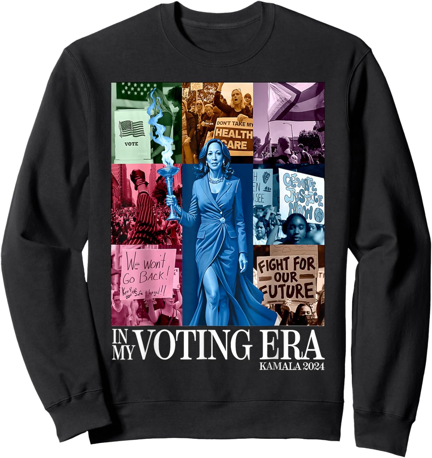 Kamala Harris 2024 Tour In My Voting Era Madam President Sweatshirt - Sweatshirt | Black
