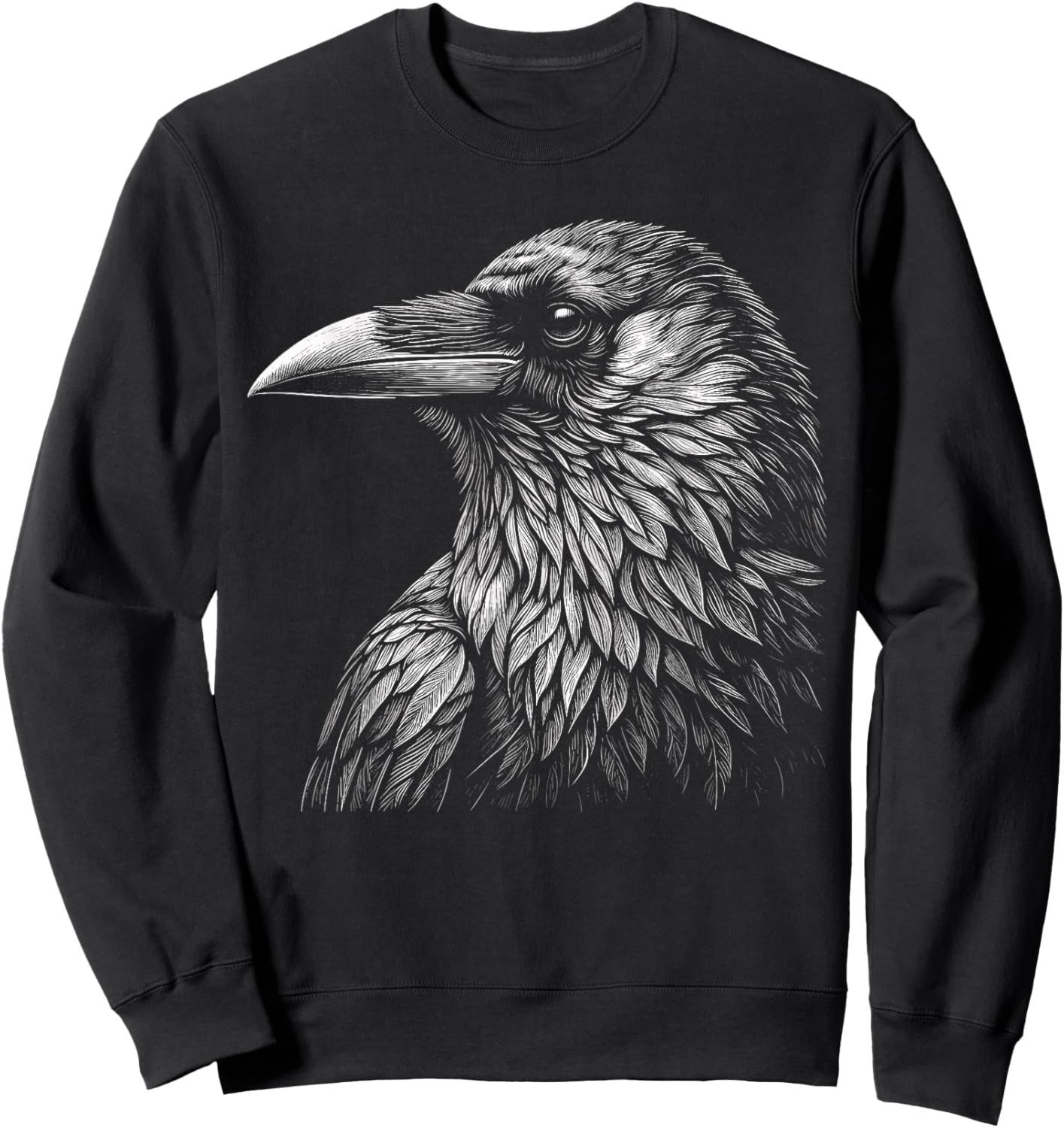 Black Crow Raven Beautiful Raven Bird Sweatshirt - Sweatshirt | Black