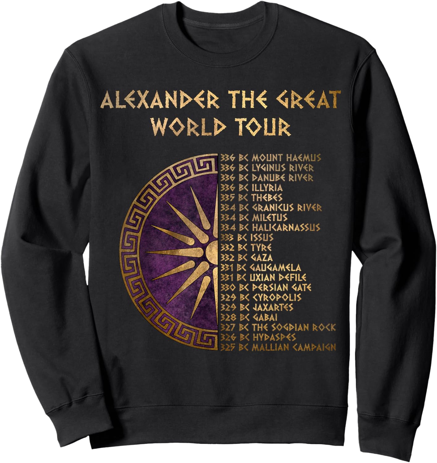 Alexander The Great: World Tour Through The Greek Sweatshirt - Sweatshirt | Black