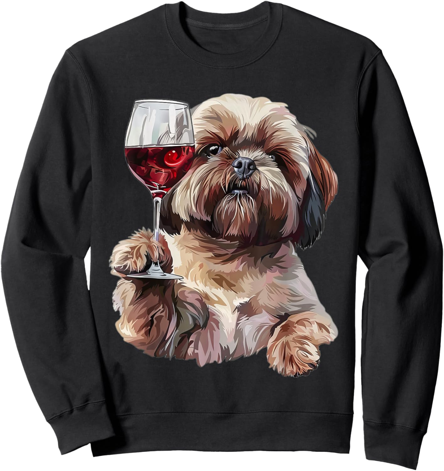 Shih Tzu Wine Sweatshirt - Sweatshirt | Black