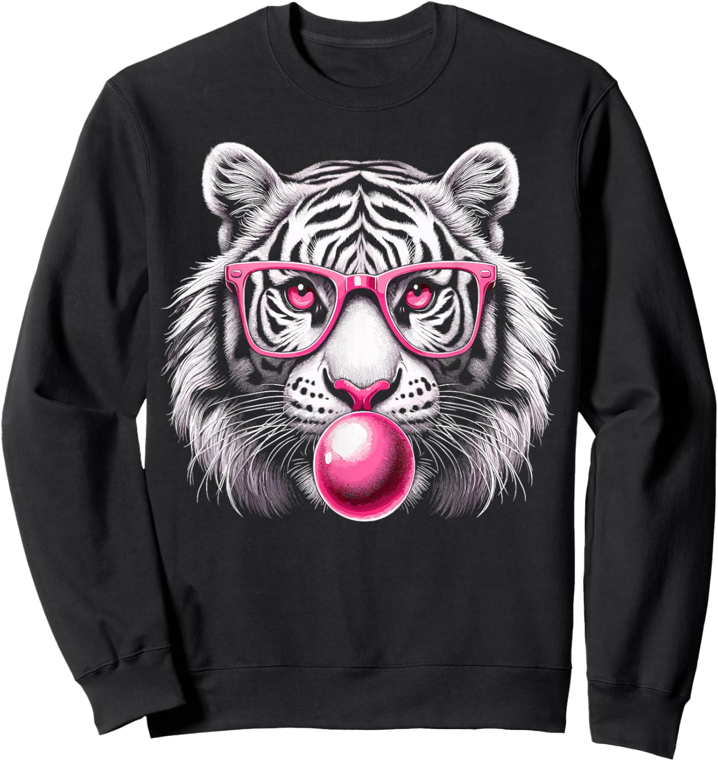 Tiger Wild Animal Cute Tiger Sweatshirt - Sweatshirt | Black