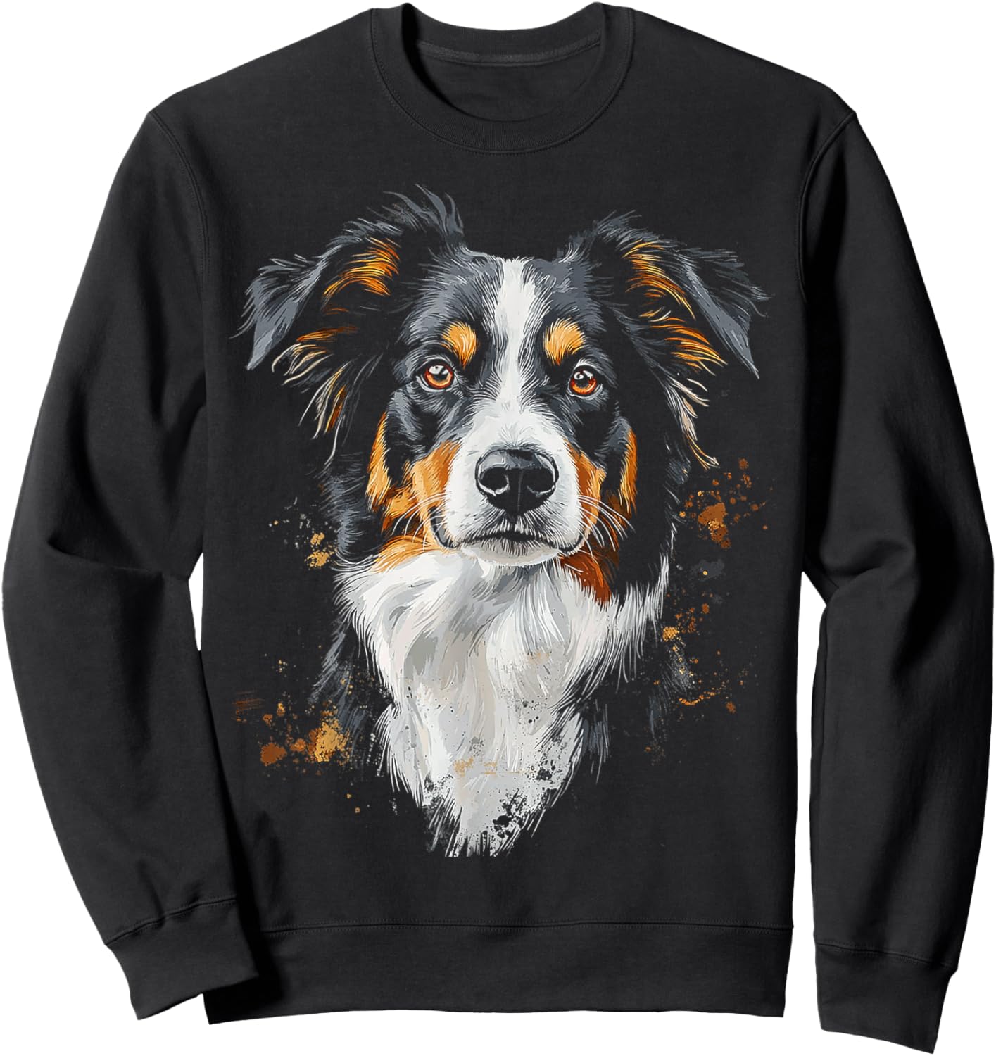 Australian Shepherd Dog Graphic Pet Australian Shepherd Sweatshirt - Sweatshirt | Black