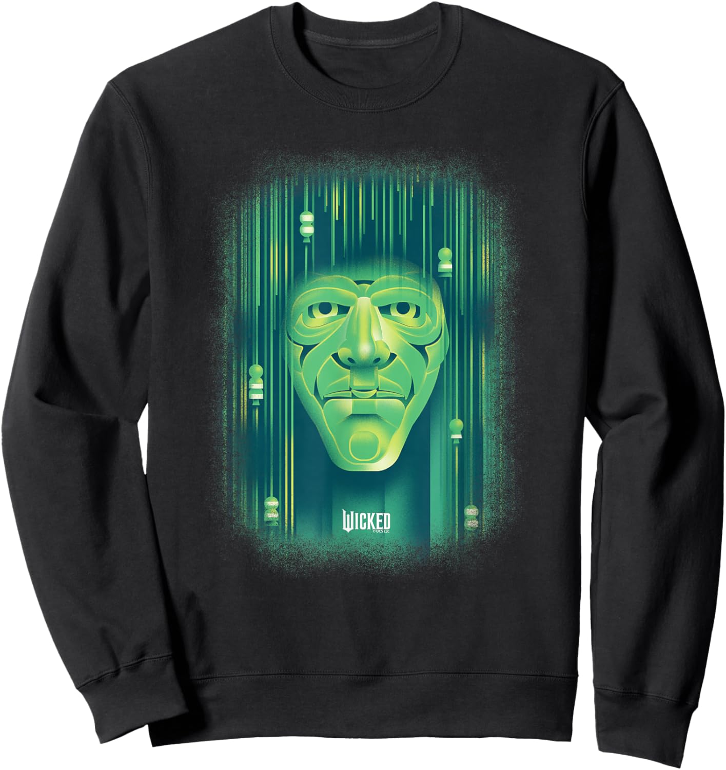 Wicked Wizard Face Emerald City Sweatshirt - Sweatshirt | Black