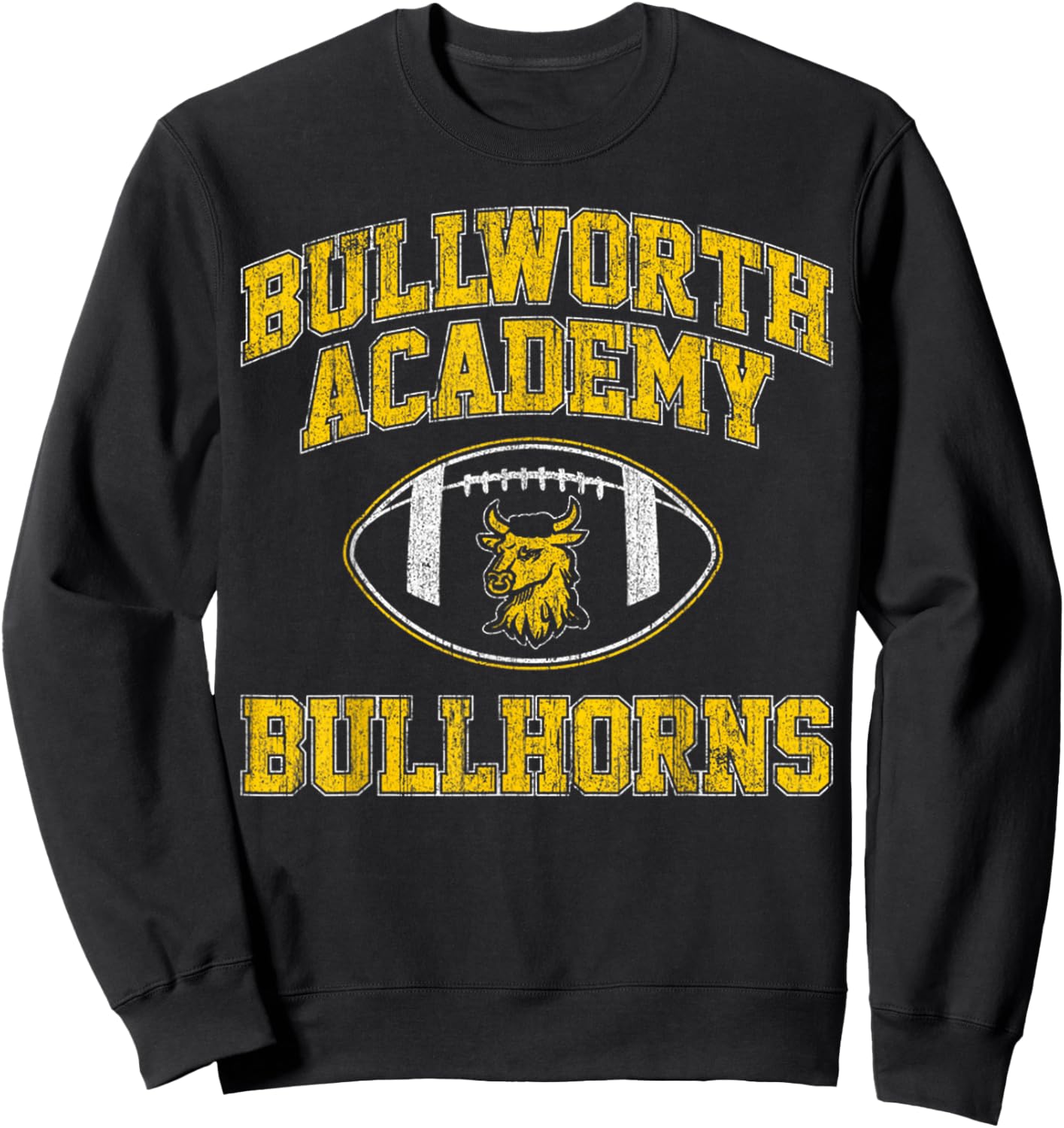 Vintage Bullworth Academy Bullhorns Football Sweatshirt - Sweatshirt | Black