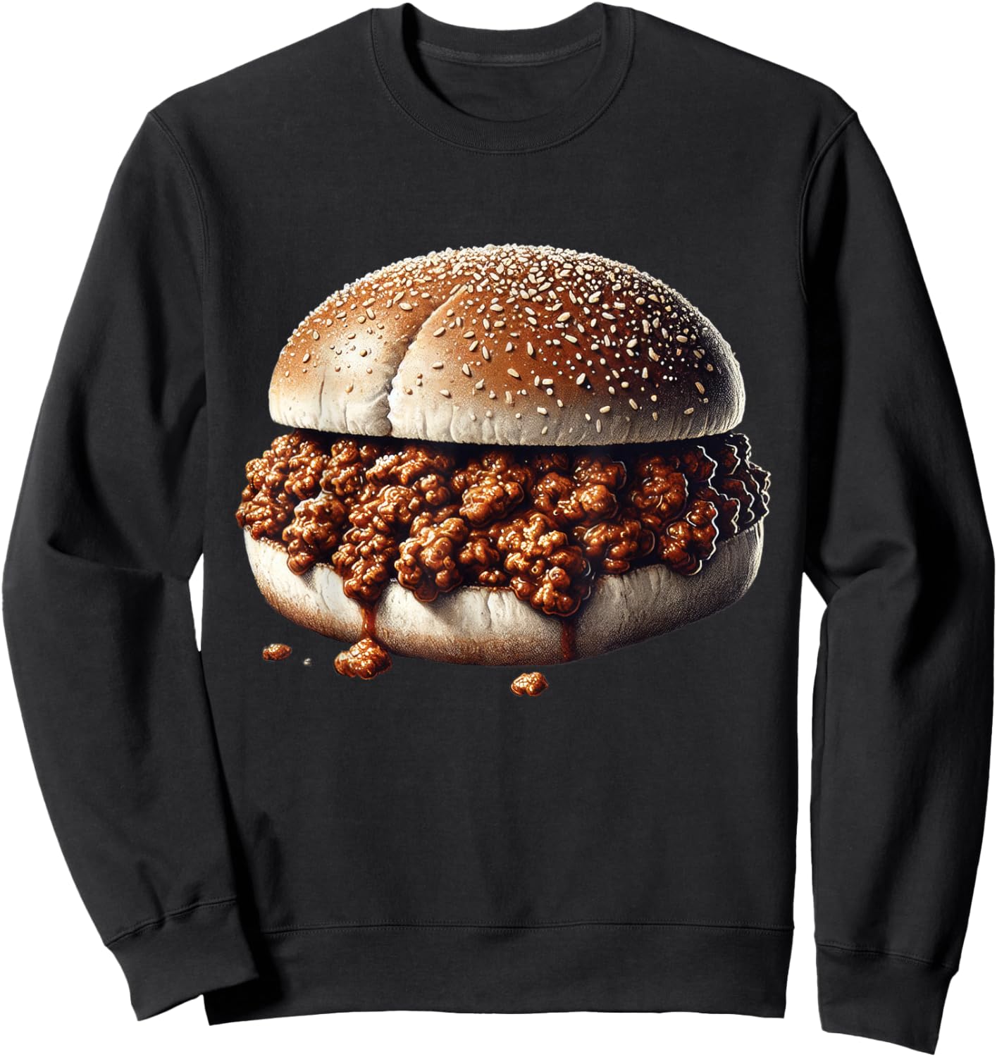 Funny Sloppy Joe Shirt Beef Sandwich Meat Halloween Costume Sweatshirt - Sweatshirt | Black