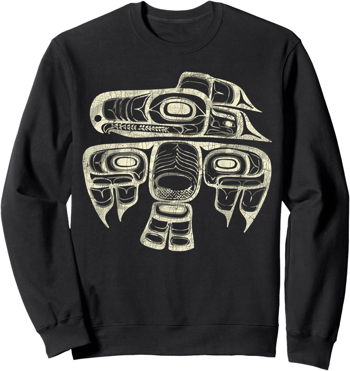 Vintage Haida Raven Native American, Raven Tlingit Men Women Sweatshirt - Sweatshirt | Black
