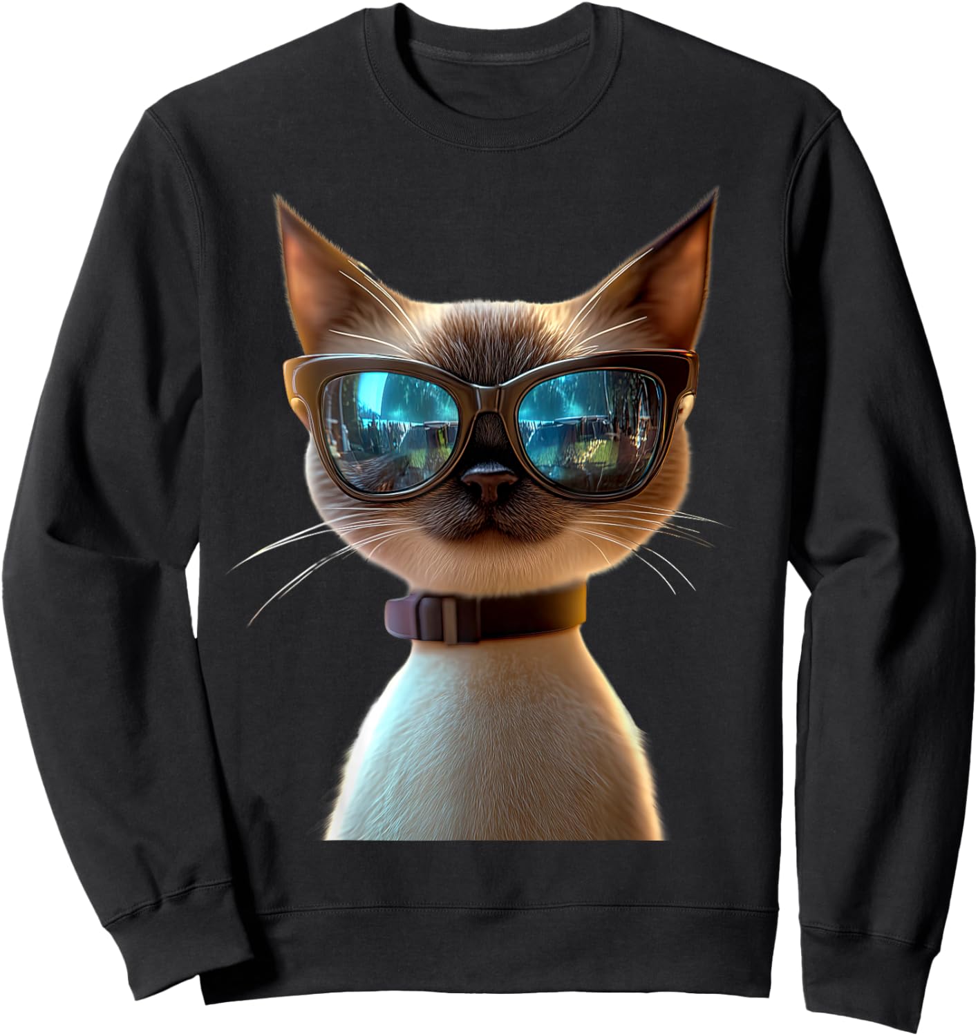 Siamese Cat Kitten Cat Lover Cat Mom Dad Cute Siamese Cats Sweatshirt - Sweatshirt | Black