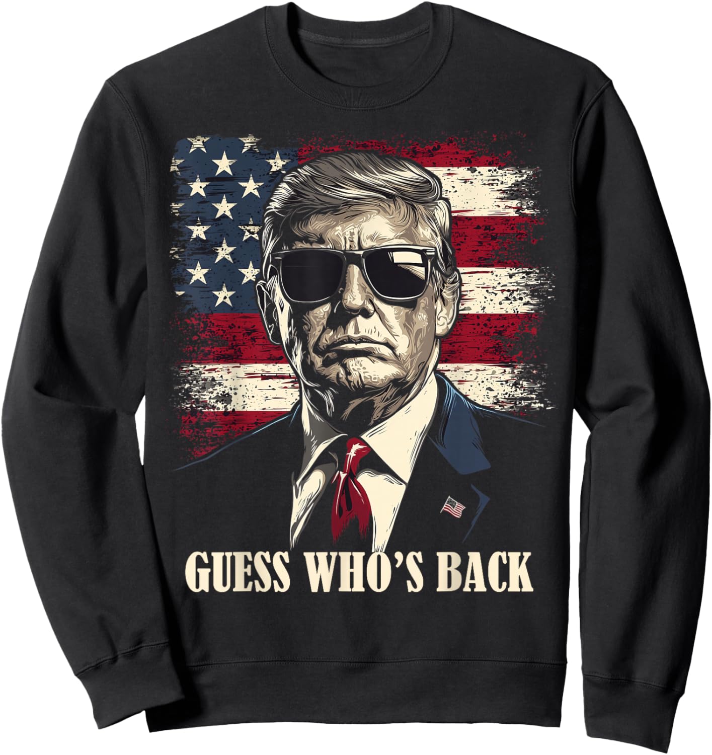 Guess Who is Back - 47 Trump Victory Sweatshirt - Sweatshirt | Black