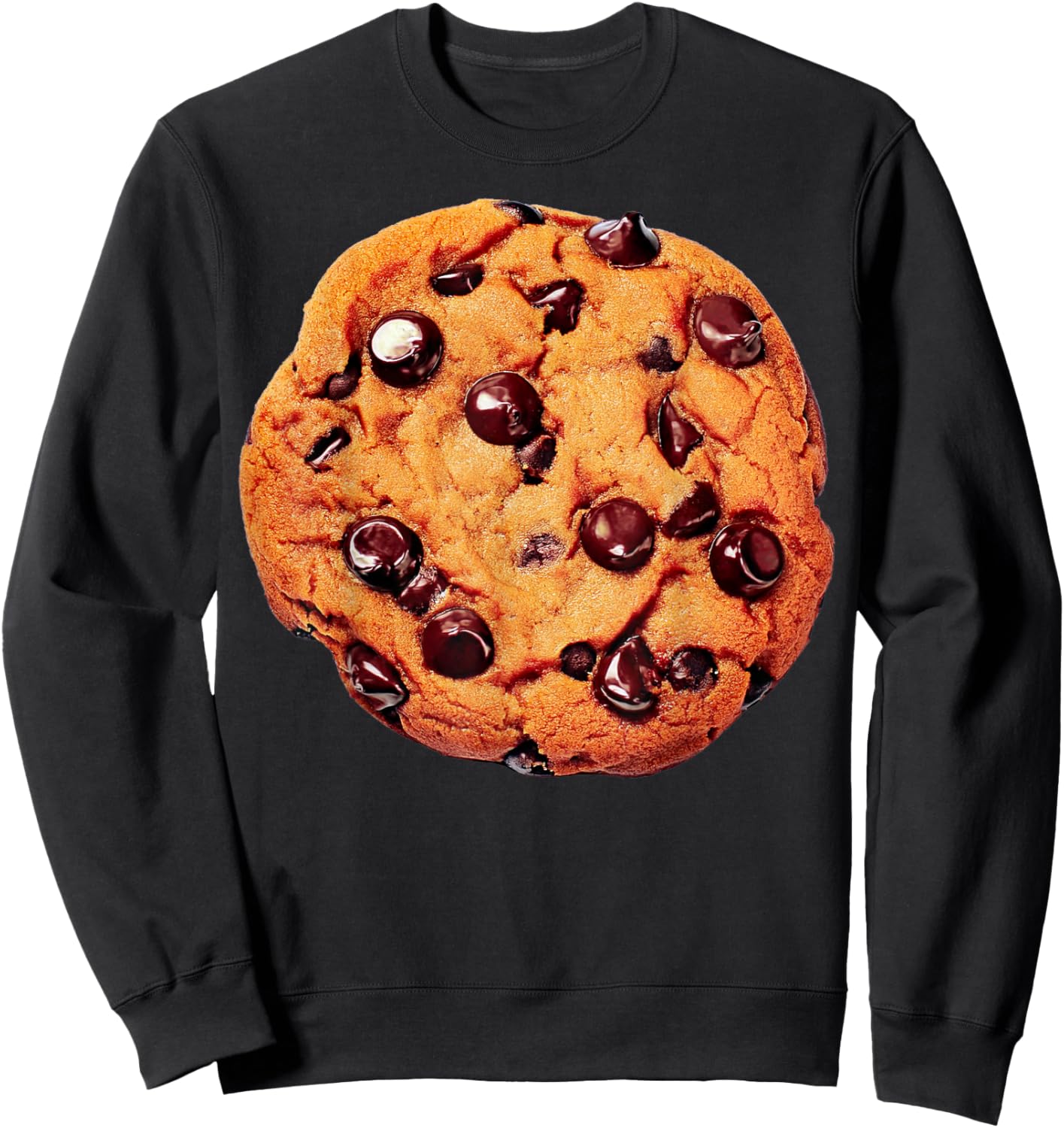 Chocolate Chip Cookie Costume Lazy Party Sweatshirt - Sweatshirt | Black