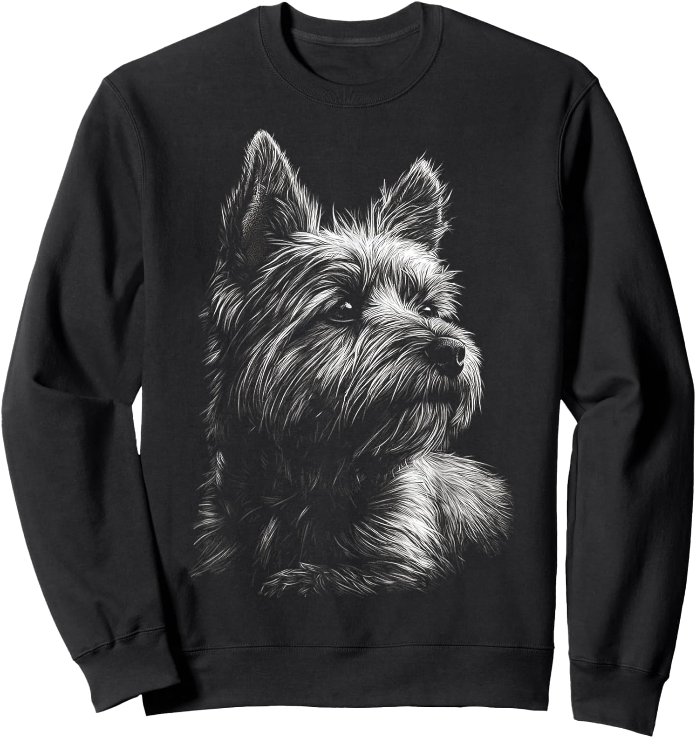 Cairn Terrier Dog Motif Pet Art Cairn Terrier Sweatshirt - Sweatshirt | Black