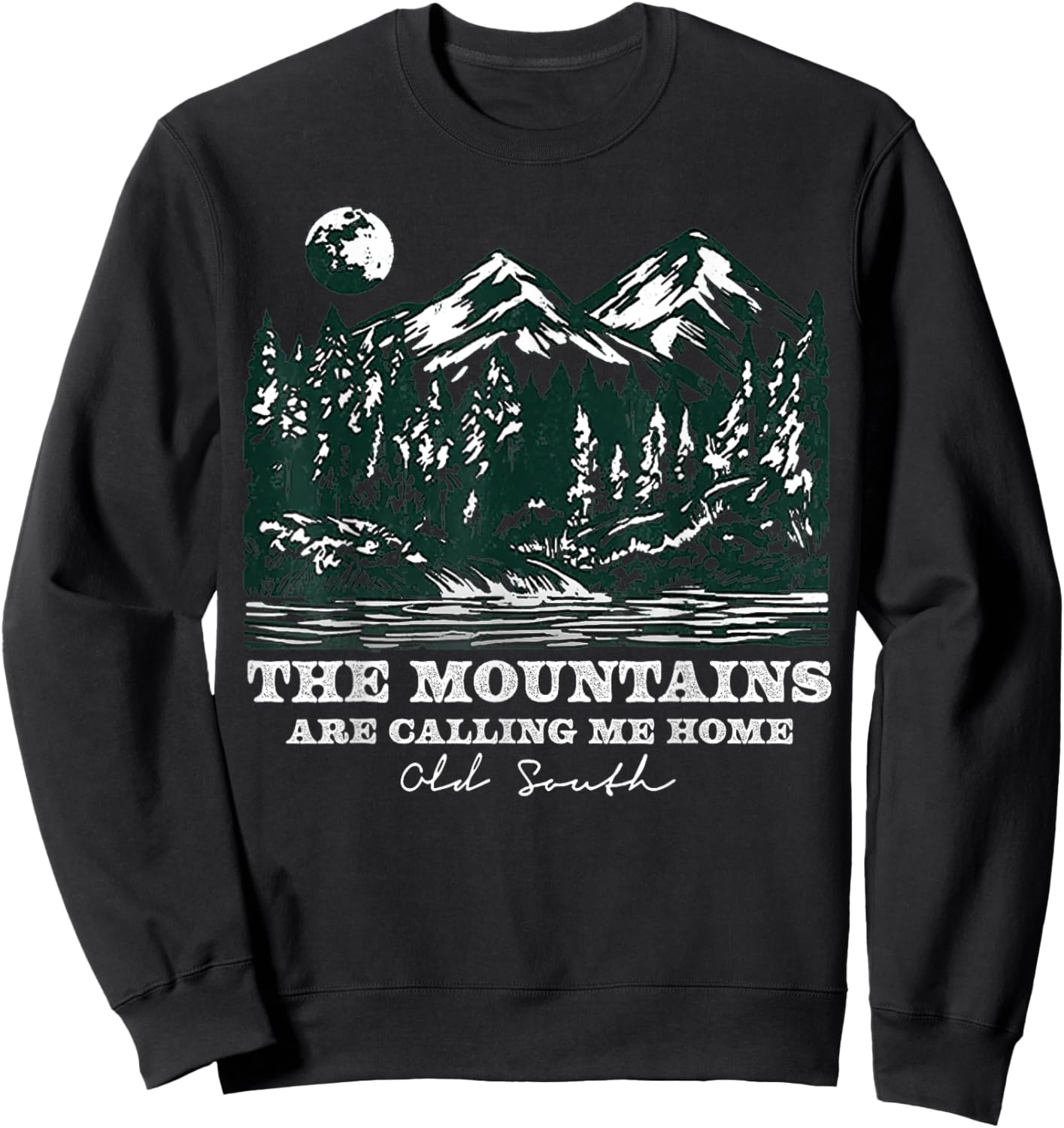 The Mountains Are Calling Me Home Sweatshirt - Sweatshirt | Black