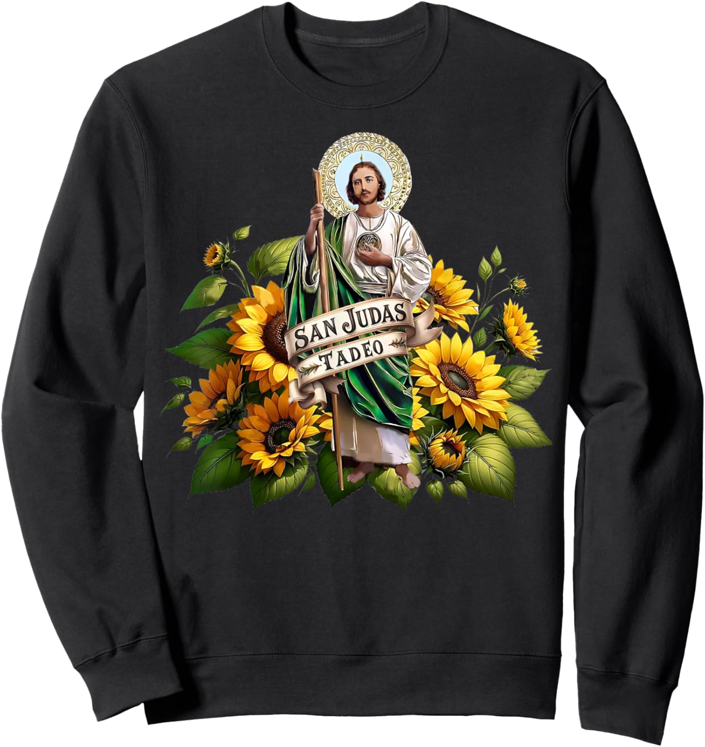 San Judas Tadeo Saint Jude Sweatshirt - Sweatshirt | Black