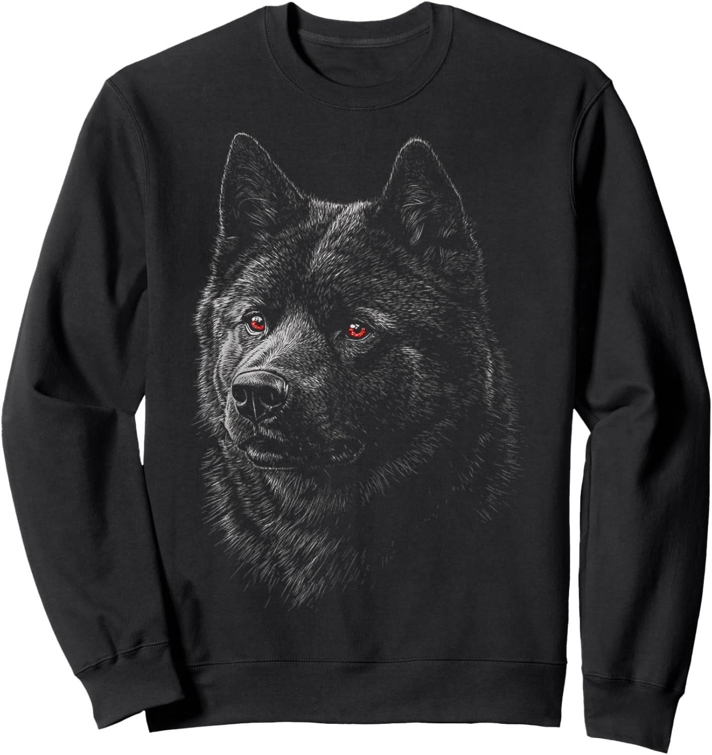 Akita Dog Graphic Pet Illustration Akita Sweatshirt - Sweatshirt | Black
