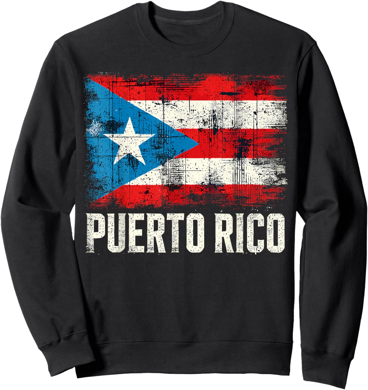 Puerto Rico Flag Heritage Month Hispanic Boricua Rica Sweatshirt - Sweatshirt | Black