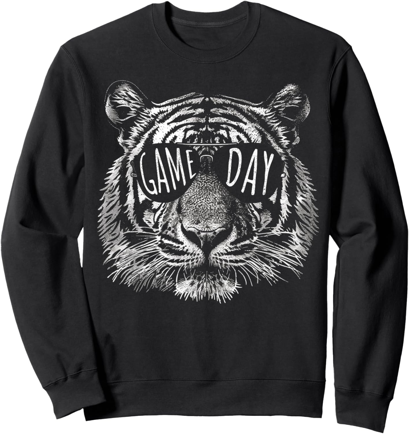 Cool Tiger Sunglasses Sports Fan Gift Game Day Fun Tiger The Sweatshirt - Sweatshirt | Black