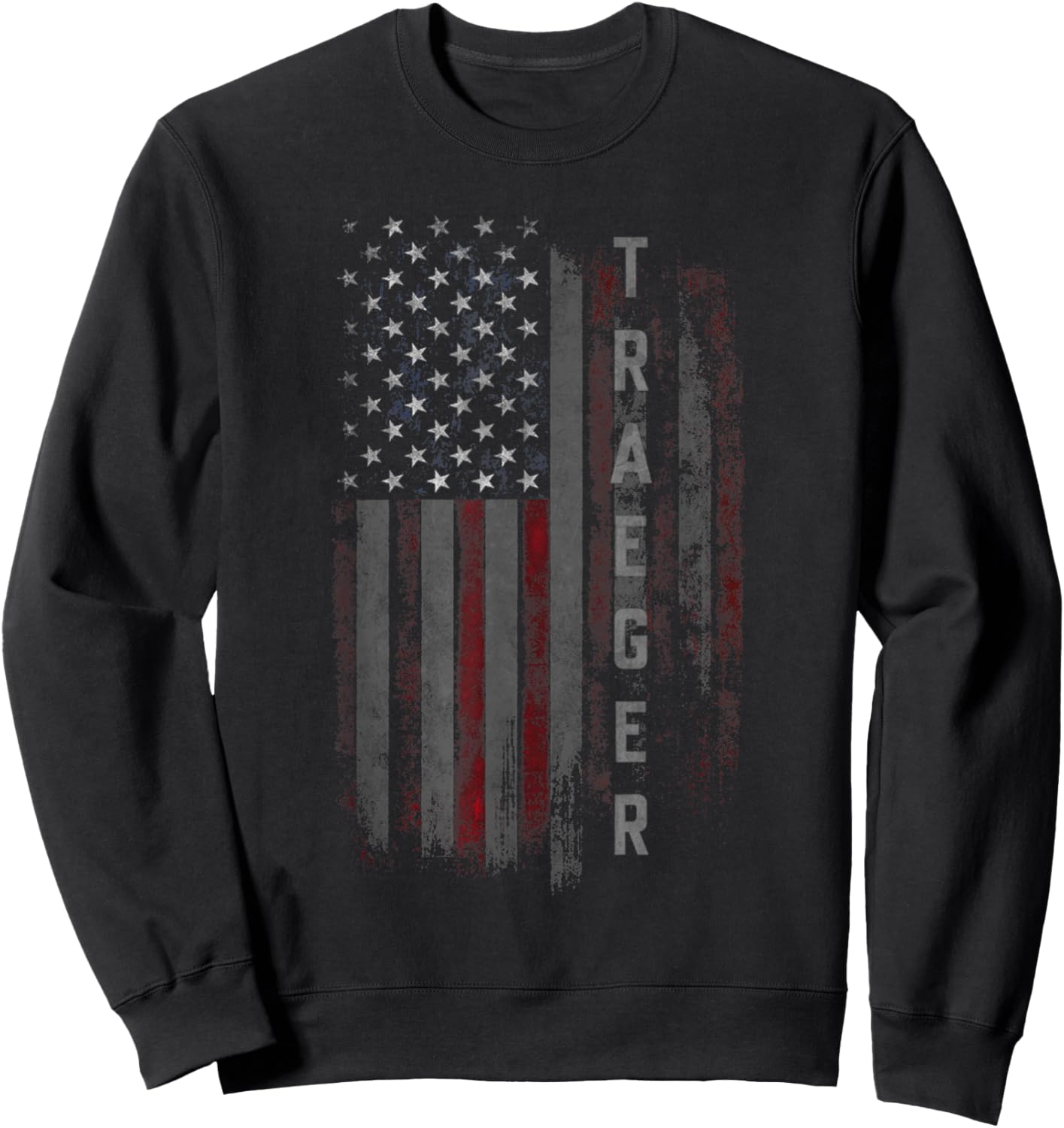 Traeger Family American Flag Sweatshirt - Sweatshirt | Black