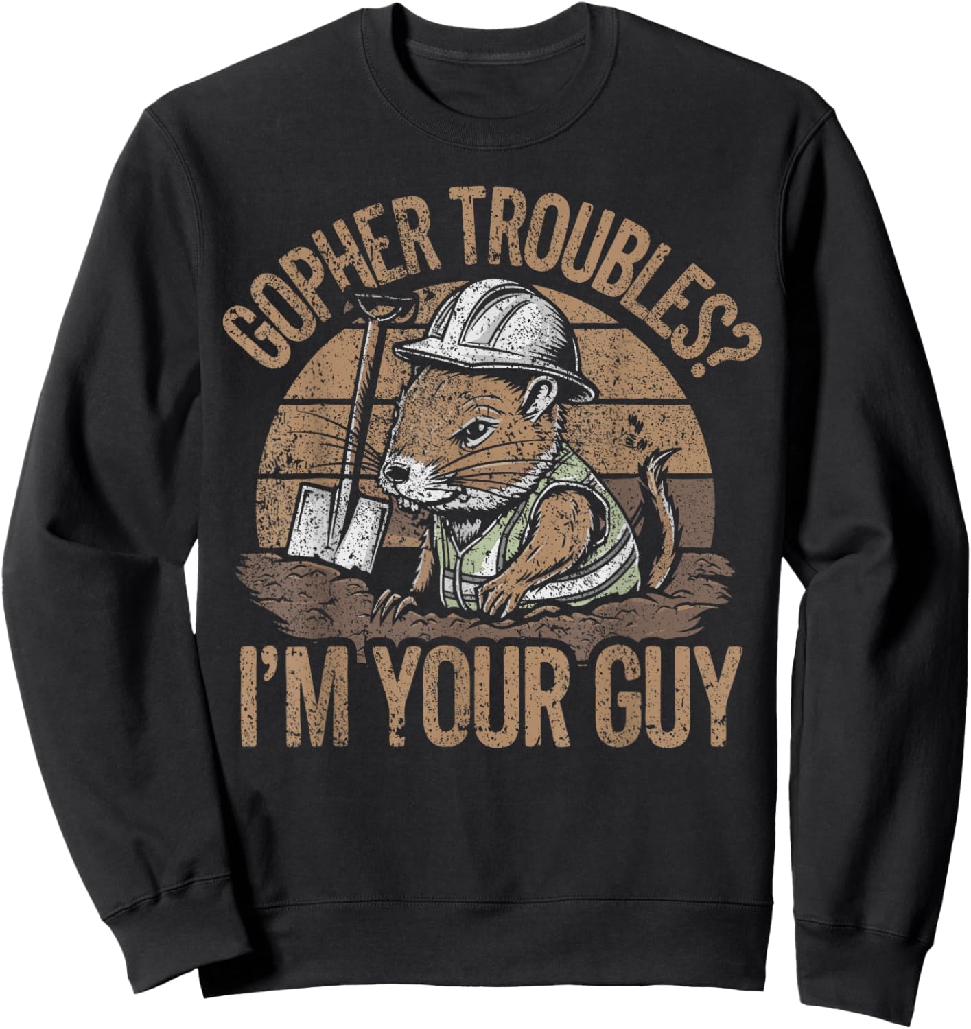 Funny Pest Control Gopher Hunting Sweatshirt - Sweatshirt | Black