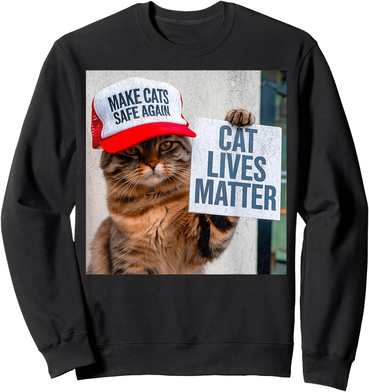 CAT LIVES MATTER, Springfield Pets Matter Men Women Sweatshirt - Sweatshirt | Black