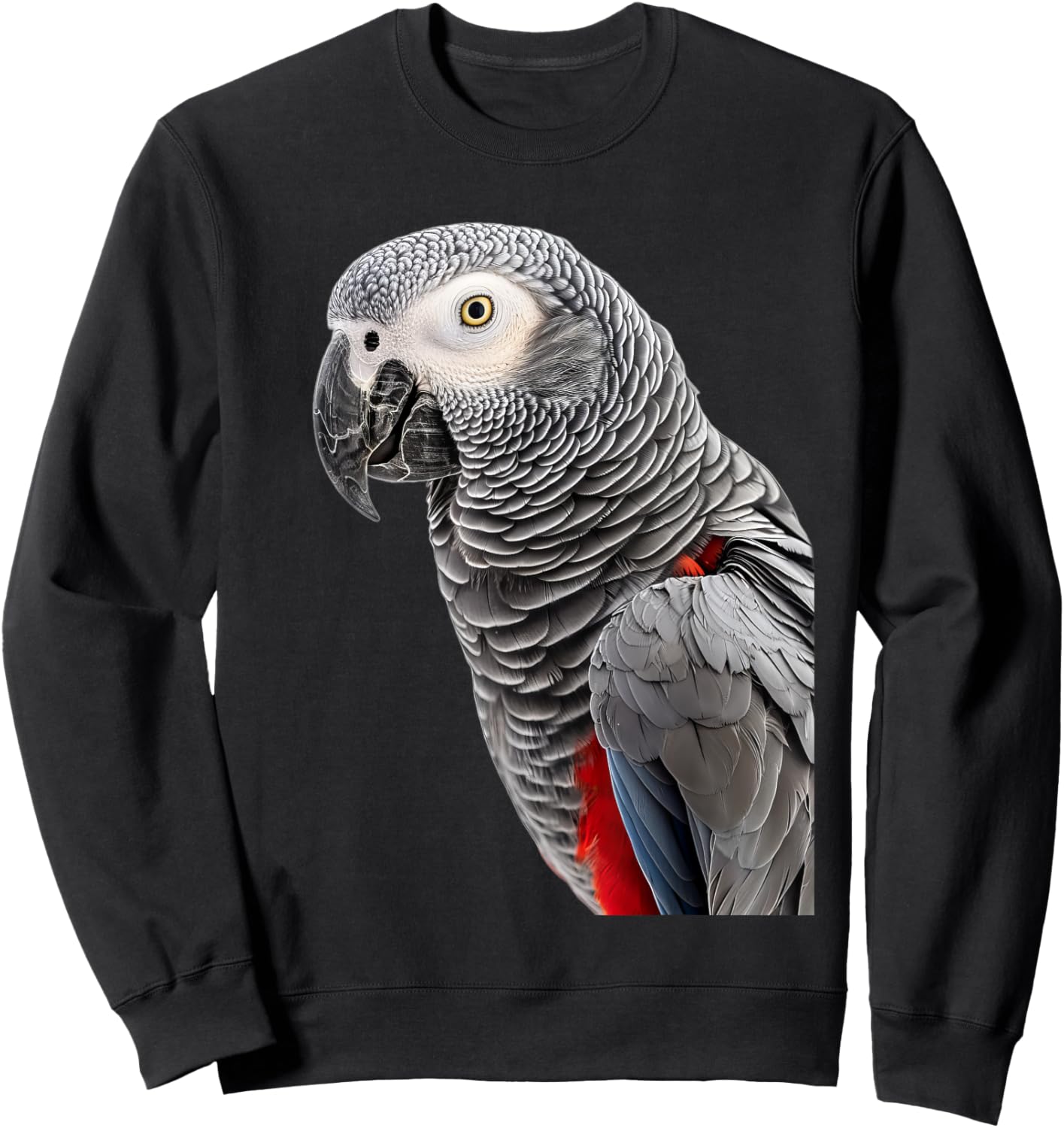 African Grey Parrot Sweatshirt - Sweatshirt | Black