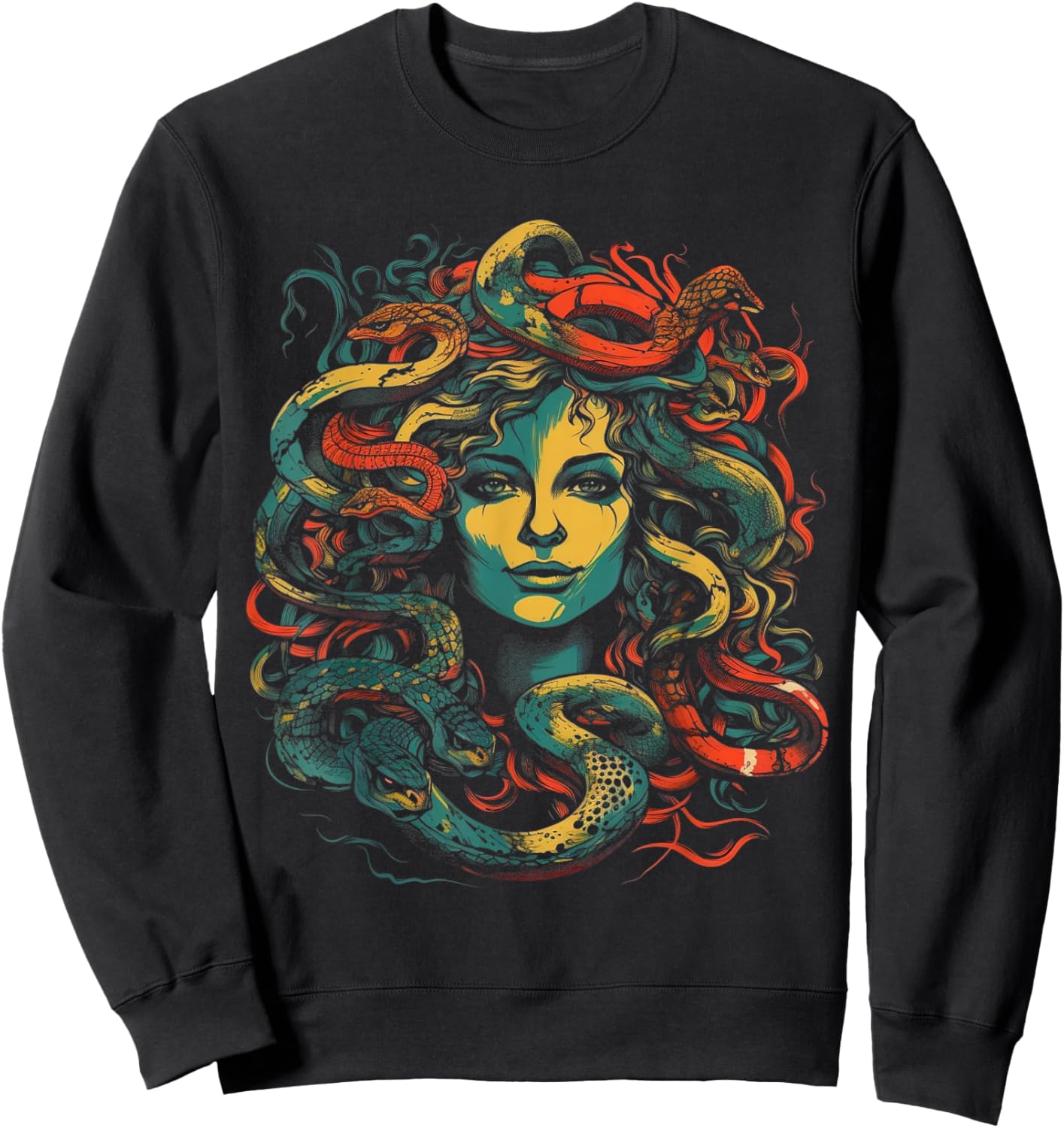Medusa Occult Scary Dark Grunge Art Gothic Sweatshirt - Sweatshirt | Black