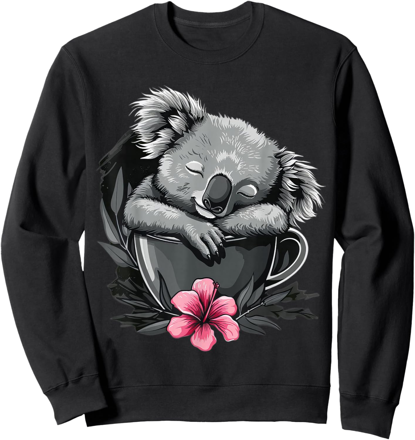 Koala Cup Tea Sweatshirt - Sweatshirt | Black
