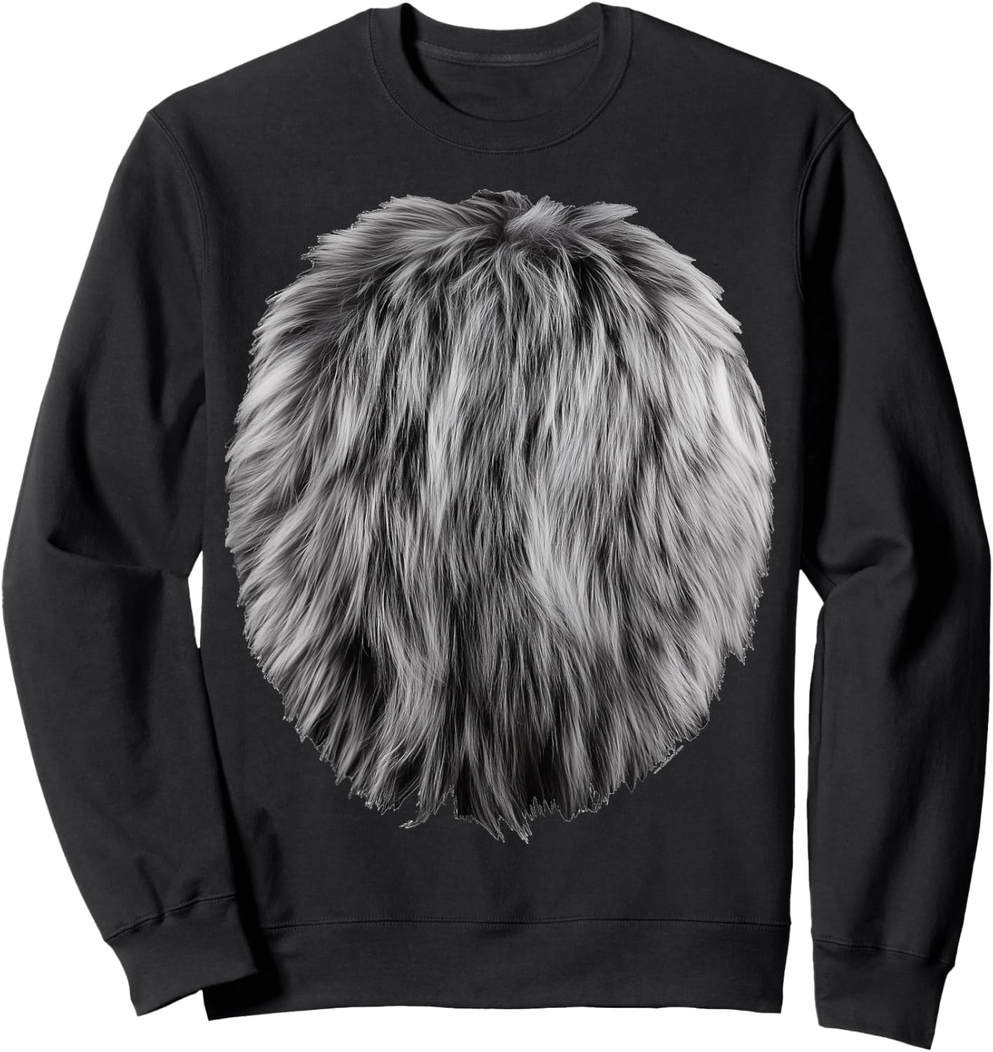 Gray Animal Belly Costume DIY Cosplay Koala Bear Mouse Wolf Sweatshirt - Sweatshirt | Black