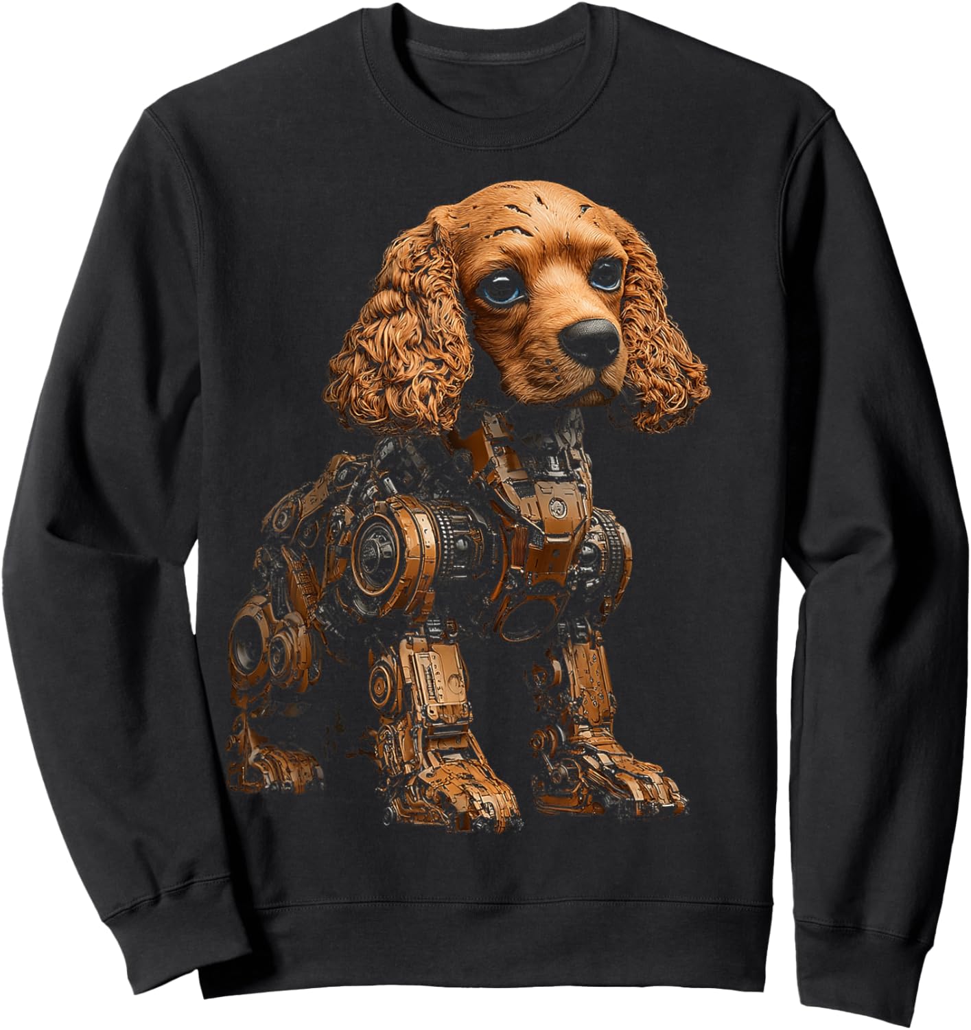 Cocker Spaniel Dog Pet Artwork Blue Eyes Cocker Spaniel Women Kids Sweatshirt - Sweatshirt | Black