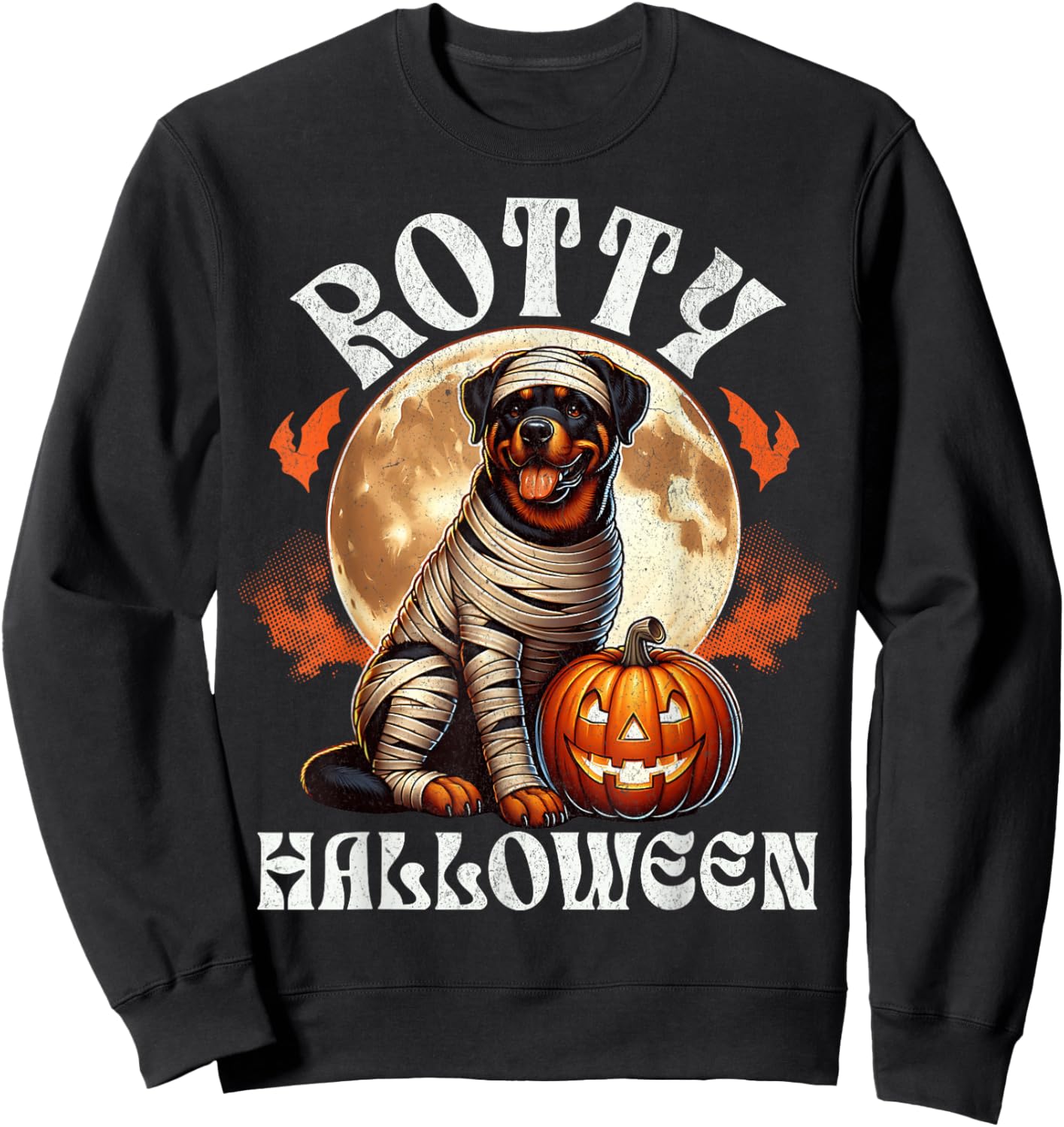 Halloween Costume Rottweiler Halloween Rotty Halloween Sweatshirt - Sweatshirt | Black